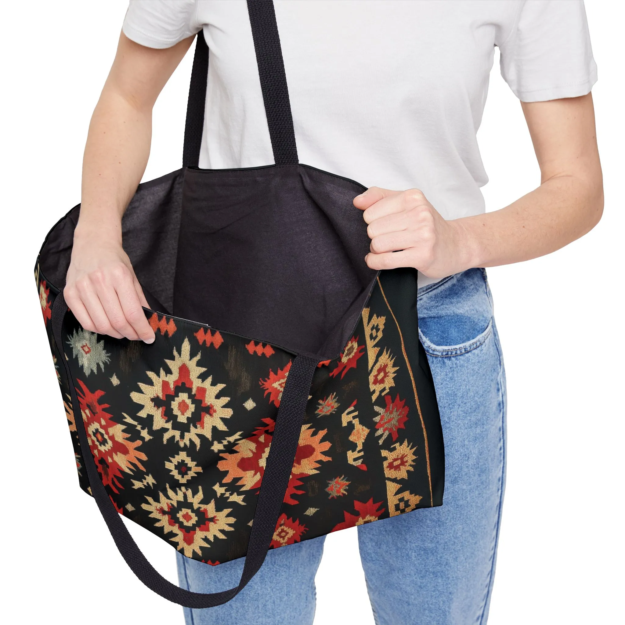 Boho Chic Weekender Tote Bag, Large Travel Bag, Stylish Beach Tote, Perfect for Summer Picnics, Gift for Her, Travel Essentials - Image 2