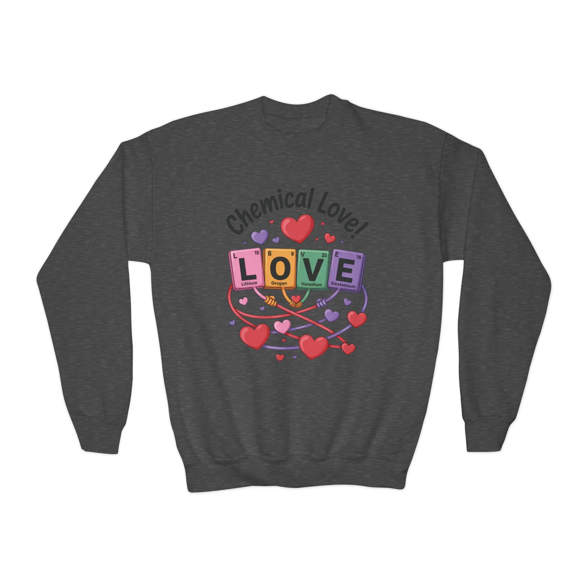 Chemical Love Youth Sweatshirt, Cute Crewneck, Trendy Teen Apparel, Cozy Casual Style, Valentine's Day Gift For Girl, Birthday - Image 5