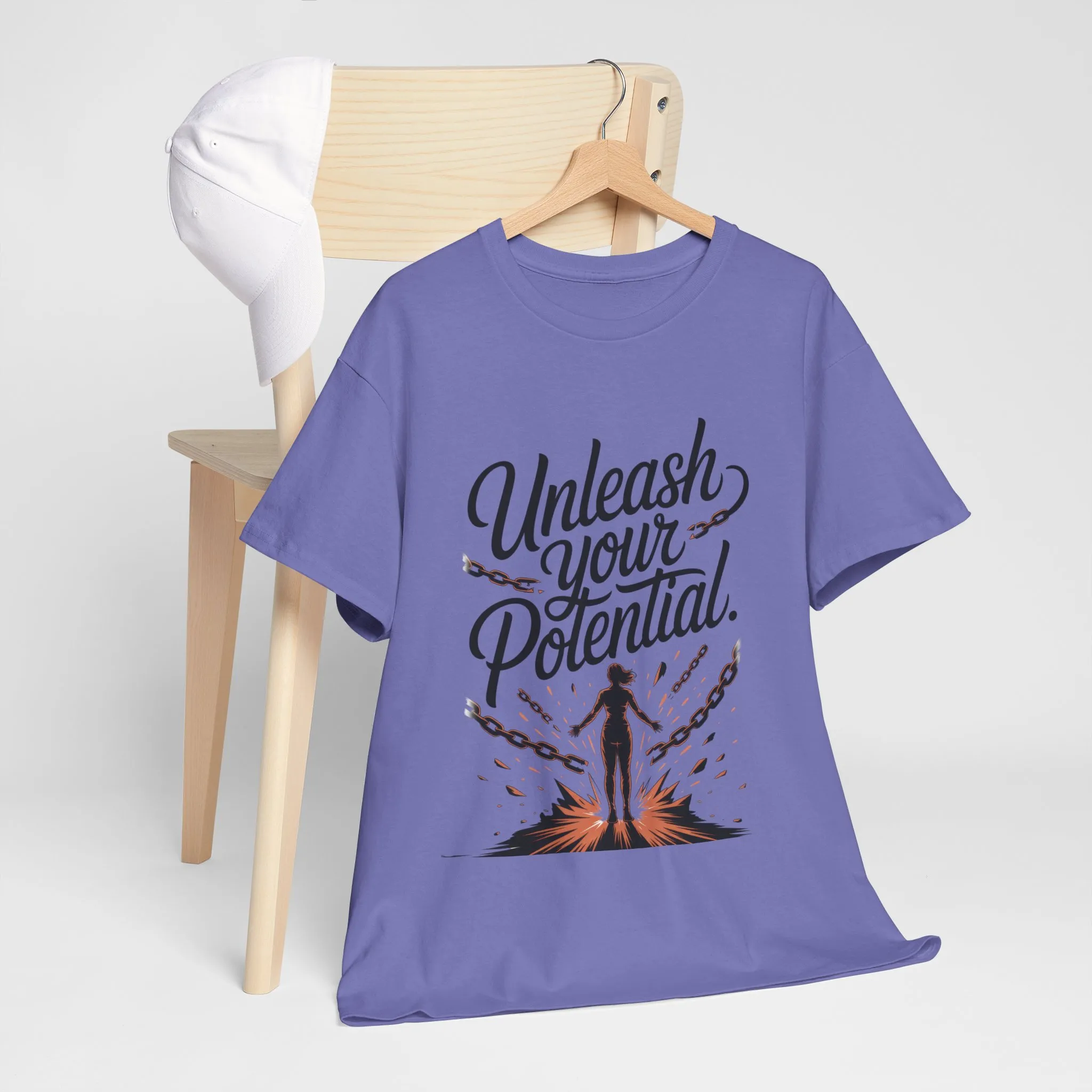 Unleash Your Potential Women's Tee, Motivational T-Shirt, Inspirational Cotton Tee, Gift for Gym Lovers, Positive Energy Top - Image 27