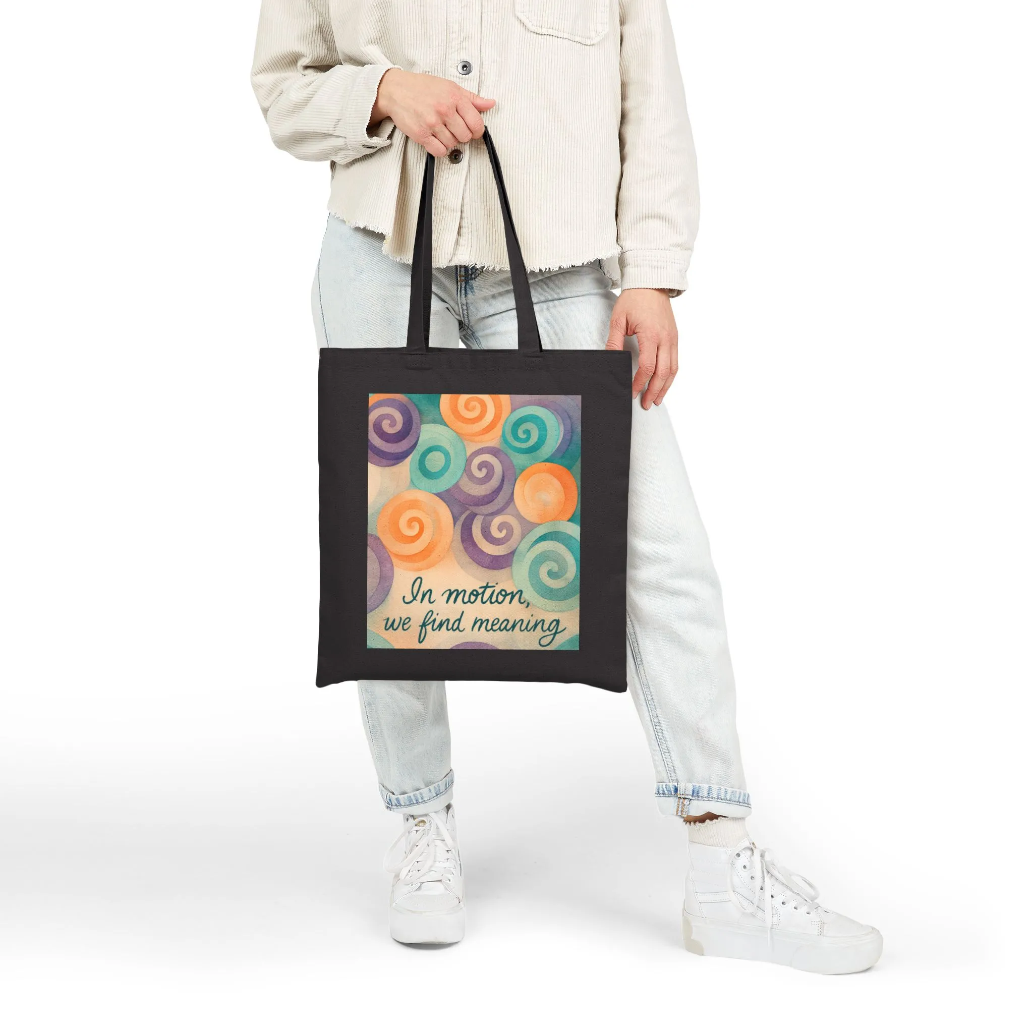 Inspirational Cotton Canvas Tote Bag, Eco-Friendly Shopping Bag, Gift for Friends, Motivational Art, Reusable Grocery Bag, Travel Companion - Image 9