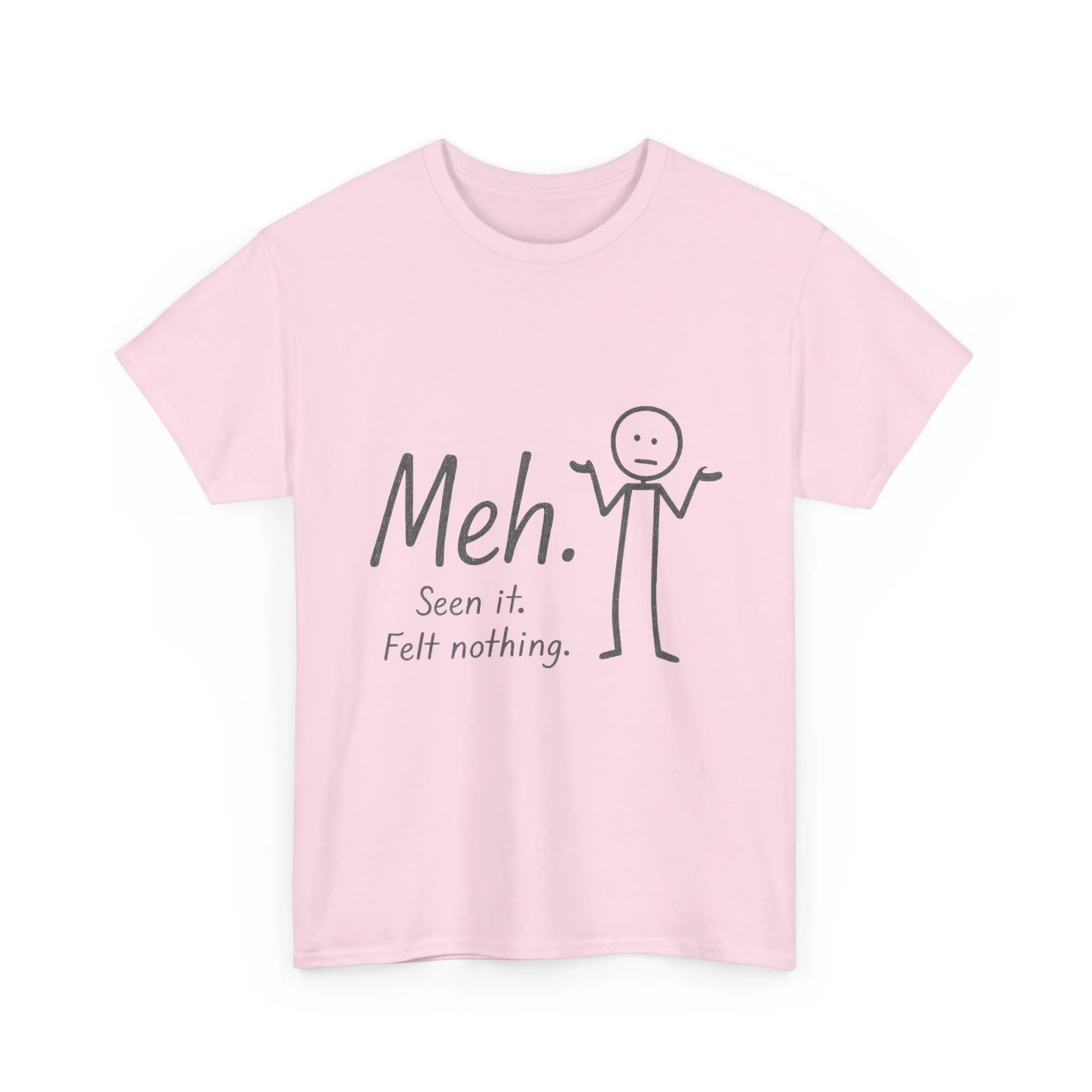 Funny Women's Heavy Cotton Tee, 'Meh' Graphic Shirt, Perfect Gift for Sarcastic Friends, Casual Wear, Birthdays, Everyday Humor, Comfy Tee - Image 28