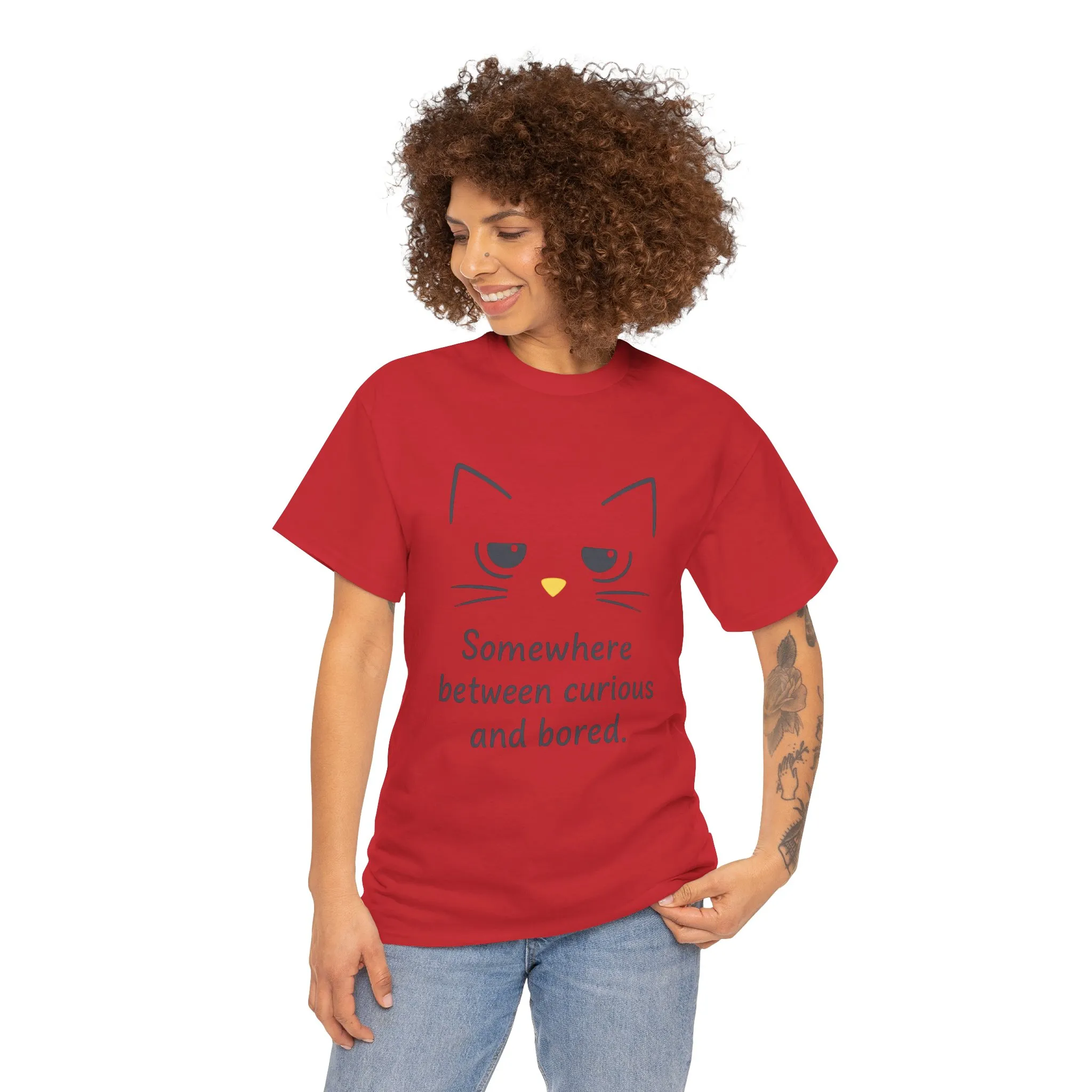Funny Cat Quote Unisex Tee, Comfortable Casual Shirt, Gift for Cat Lovers, Everyday Wear, Unique Humor Tee, Relaxed Fit Cotton - Image 32