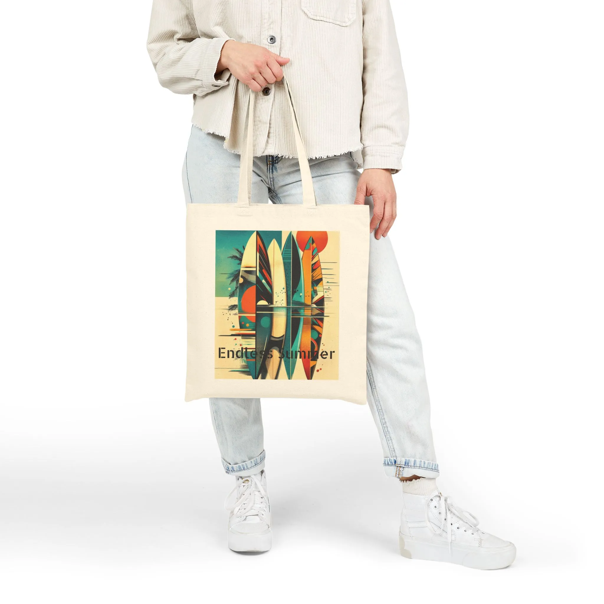 Endless Summer Surf Tote Bag, Beach Bag, Eco-Friendly Shopping Tote, Summer Accessories, Gift for Surfers, Casual Everyday Bag - Image 3