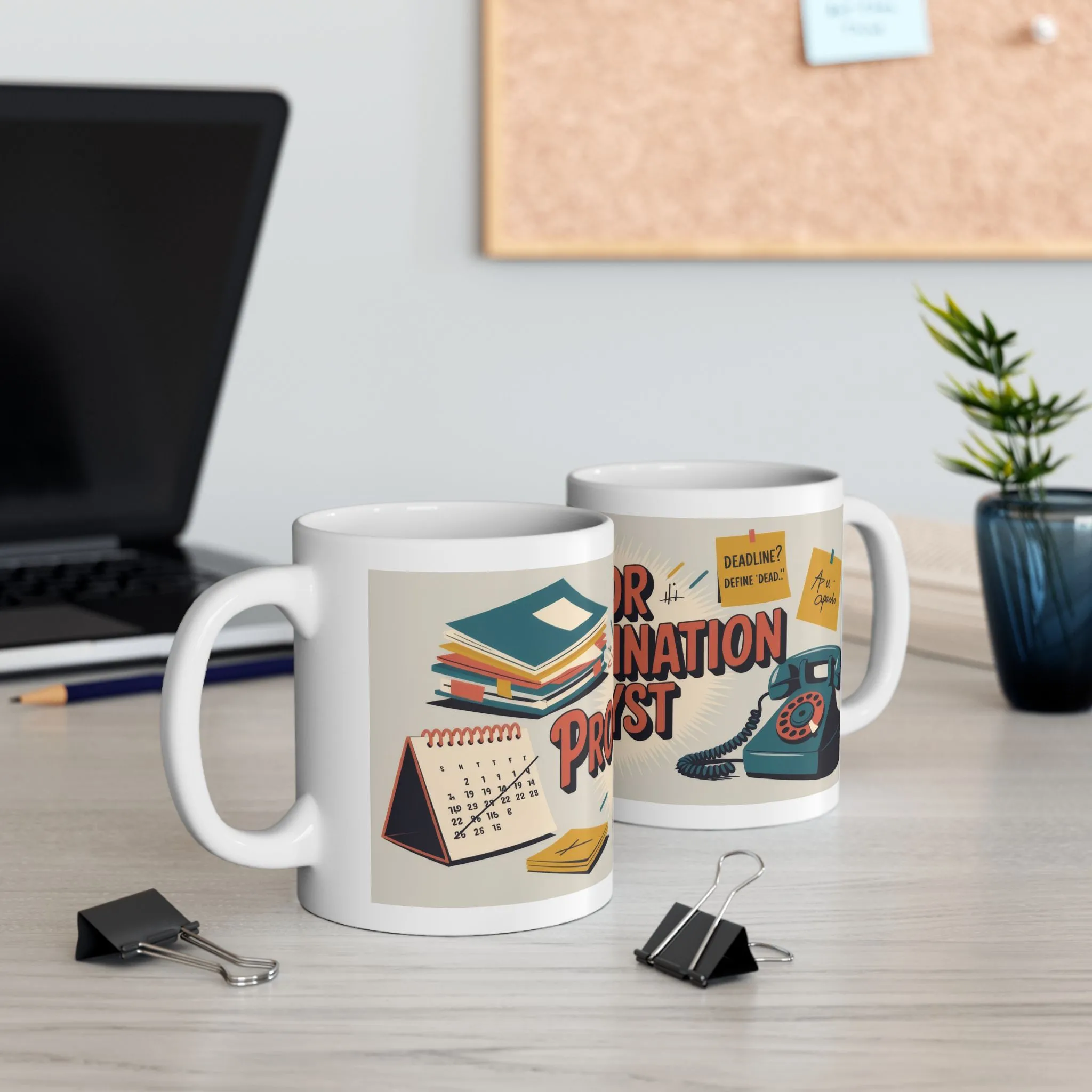 Senior Procrastination Analyst Mug, Funny Coffee Cup for Office, Gift for Coworkers, Humorous Ceramic Mug, Deadline Joke Coffee Mug - Image 5