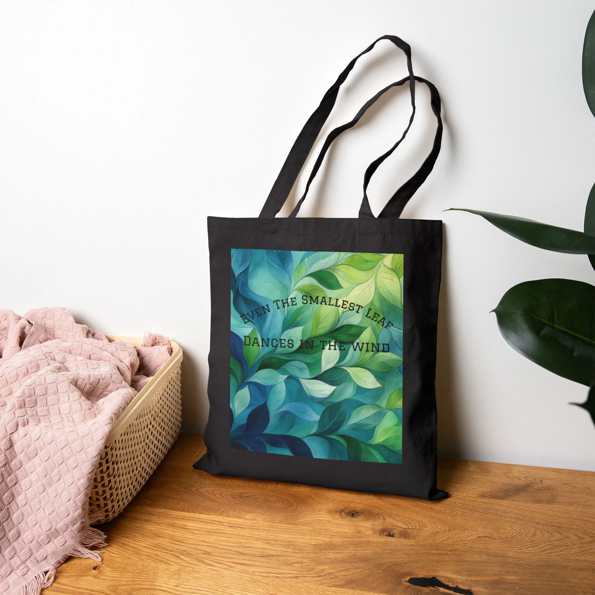 Nature-Inspired Canvas Tote Bag with Inspirational Quote, Eco-Friendly Shopping Bag, Greenery Art Tote, Gift for Nature Lovers, [...] - Image 10