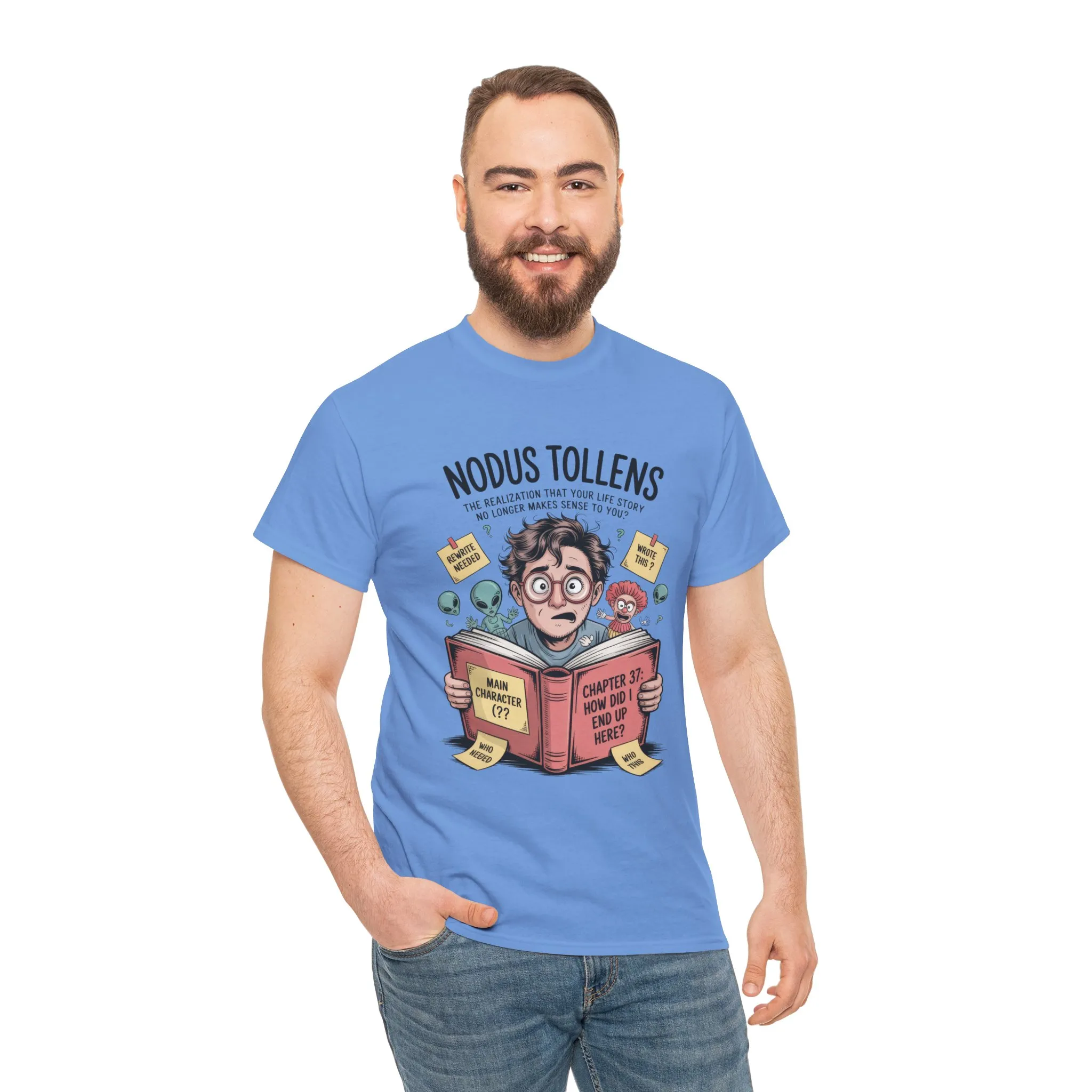 Nodus Tollens Men's T-Shirt, Men's Heavy Cotton Shirt, Latin Words, Moods & Modes, Self-Awareness, Quirky Humor Shirt - Image 13