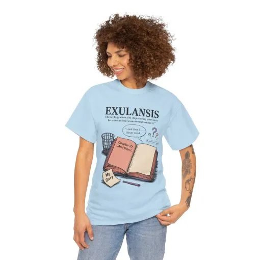 Exulansis Shirt, Emotional Aesthetic Word Tee, Deep Meaning Typography Graphic Tee, Women's Heavy Cotton Tee, deep meaning t shirt - Image 34