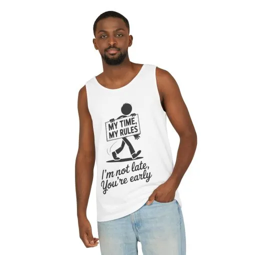 My Time, My Rules Tank Top, Fun Casual Wear for Any Occasion, Relaxed Vibe, Time Management Humor, Self love t shirt - Image 6