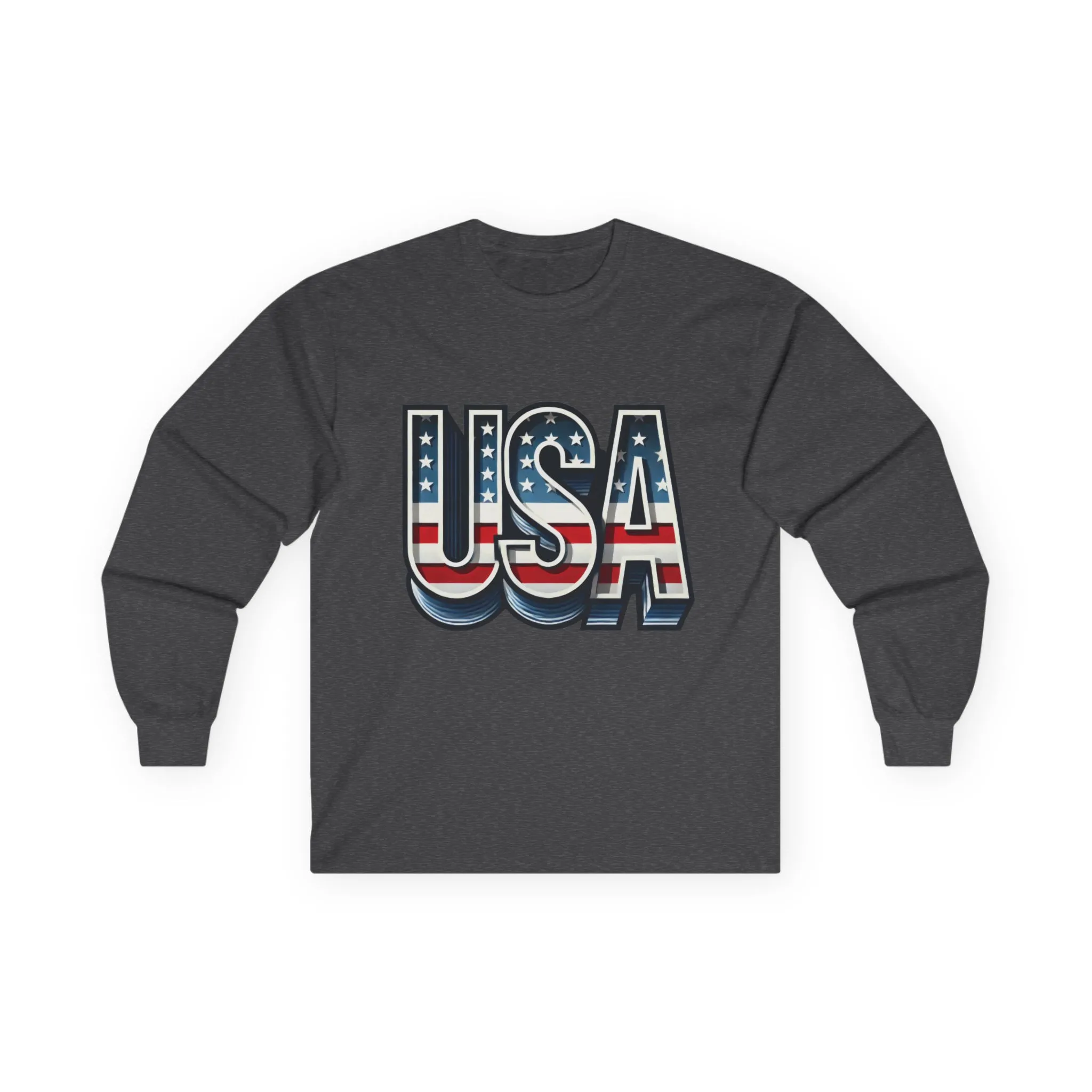 USA Graphic Long Sleeve Tee, Patriotic Shirt, Unisex Casual Wear, Independence Day Gift, Vintage Americana Apparel - Image 10