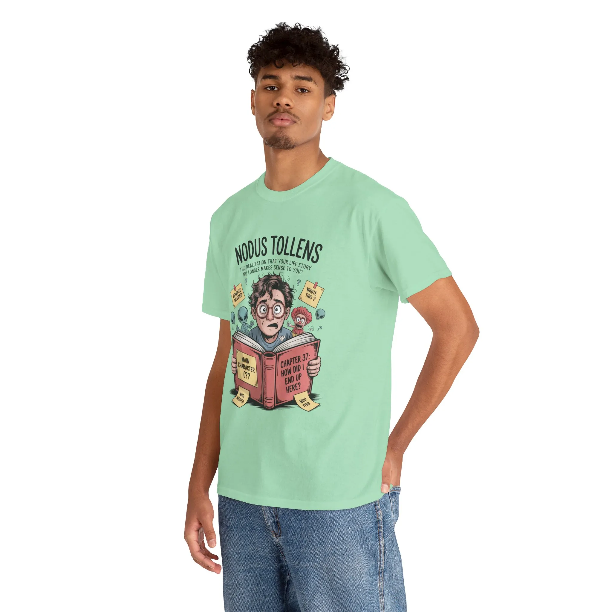 Nodus Tollens Men's T-Shirt, Men's Heavy Cotton Shirt, Latin Words, Moods & Modes, Self-Awareness, Quirky Humor Shirt - Image 29