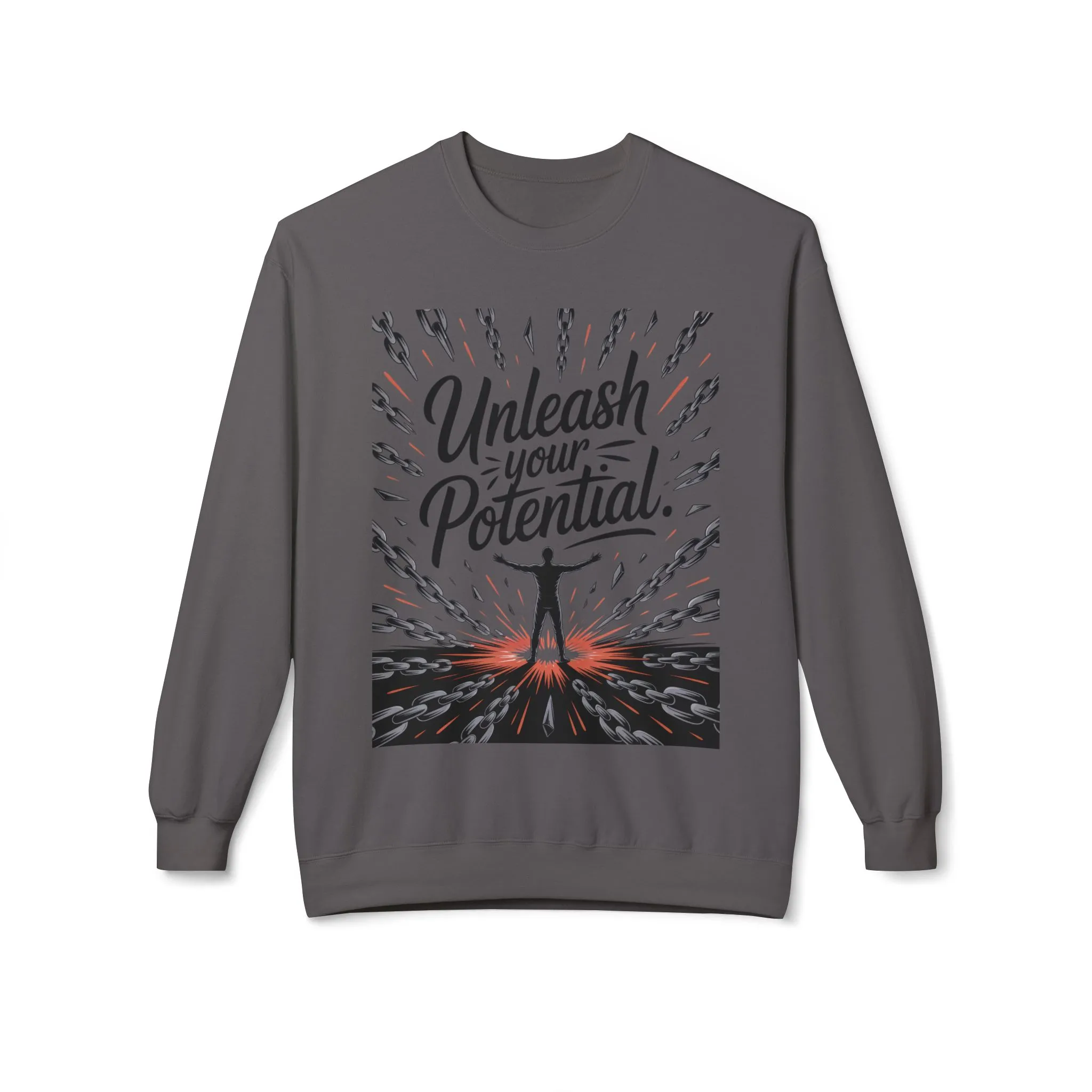 Unleash Your Potential Men s Sweatshirt, Motivational Crewneck, Inspirational Gift For Men, Gift for Graduates, Personal Growth Apparel - Image 16