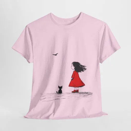 Cat Lover Tee, Cute Graphic T-Shirt, Cat & Girl Design, Gift for Cat Owners, Casual Stylish Unisex Cotton Shirt, Women's Cotton T-Shirt - Image 25