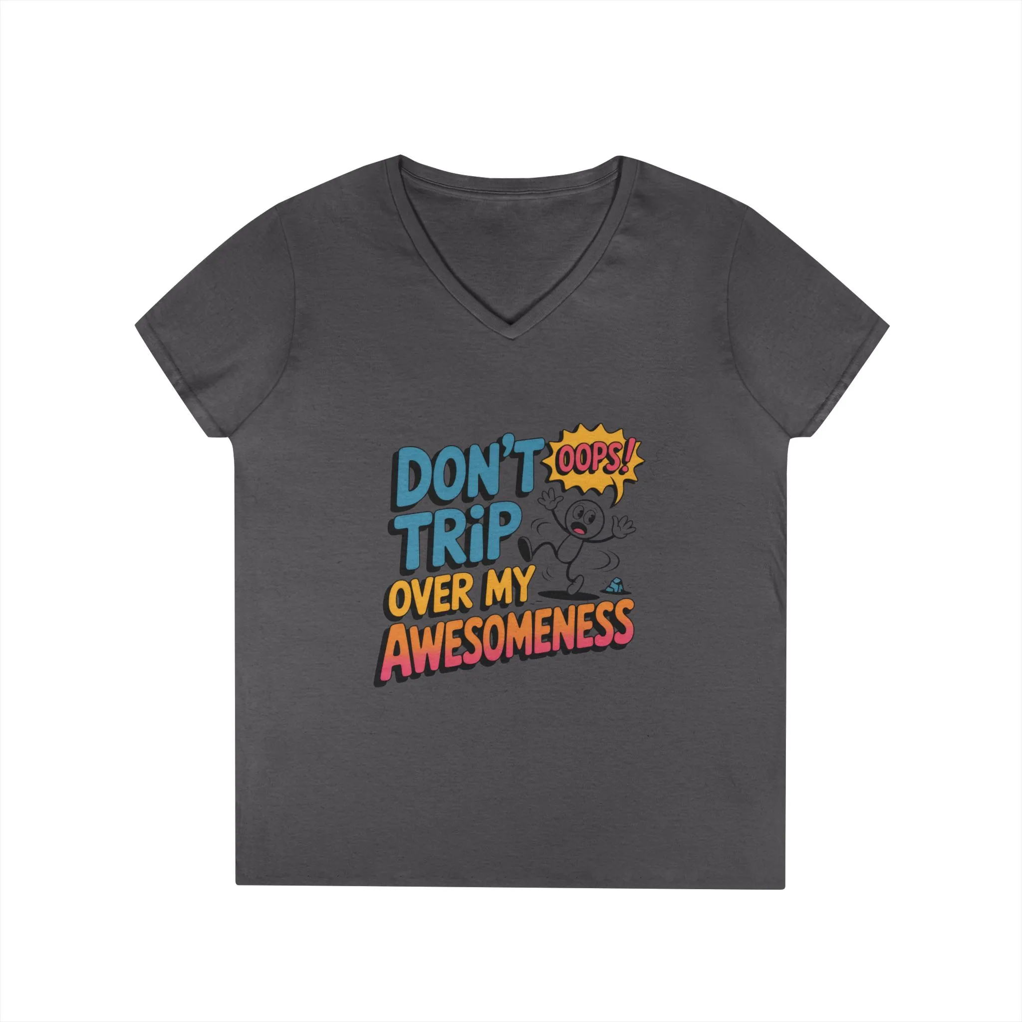 Funny Ladies' V-Neck T-Shirt, Don't Trip Over My Awesomeness Tee, Casual Wear, Gift for Her, Funny T-Shirt, Humor Tee, young girl t-shirt - Image 13