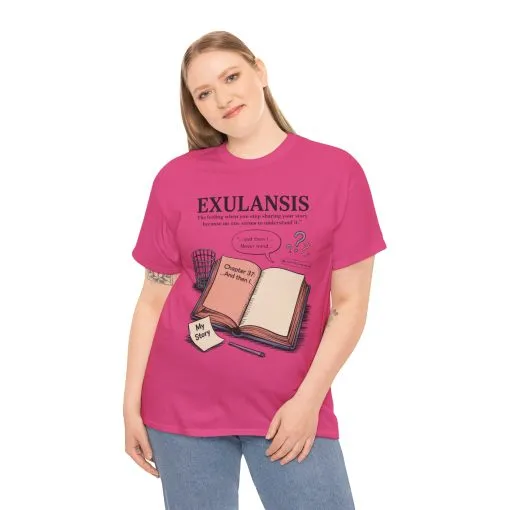 Exulansis Shirt, Emotional Aesthetic Word Tee, Deep Meaning Typography Graphic Tee, Women's Heavy Cotton Tee, deep meaning t shirt - Image 31