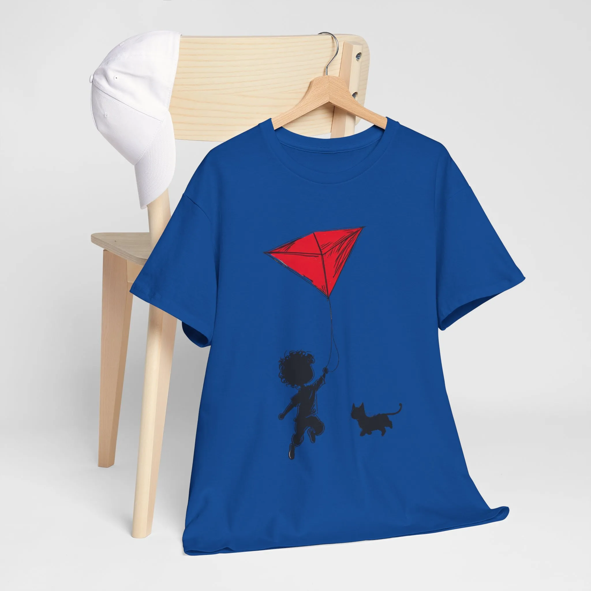 Cute Kid and Cat Design T-Shirt, Playful Gift for Cat Lovers, Summer Style, Cat Lover T-Shirt, Gift for Cat Owners, Women's Cotton T-Shirt - Image 19