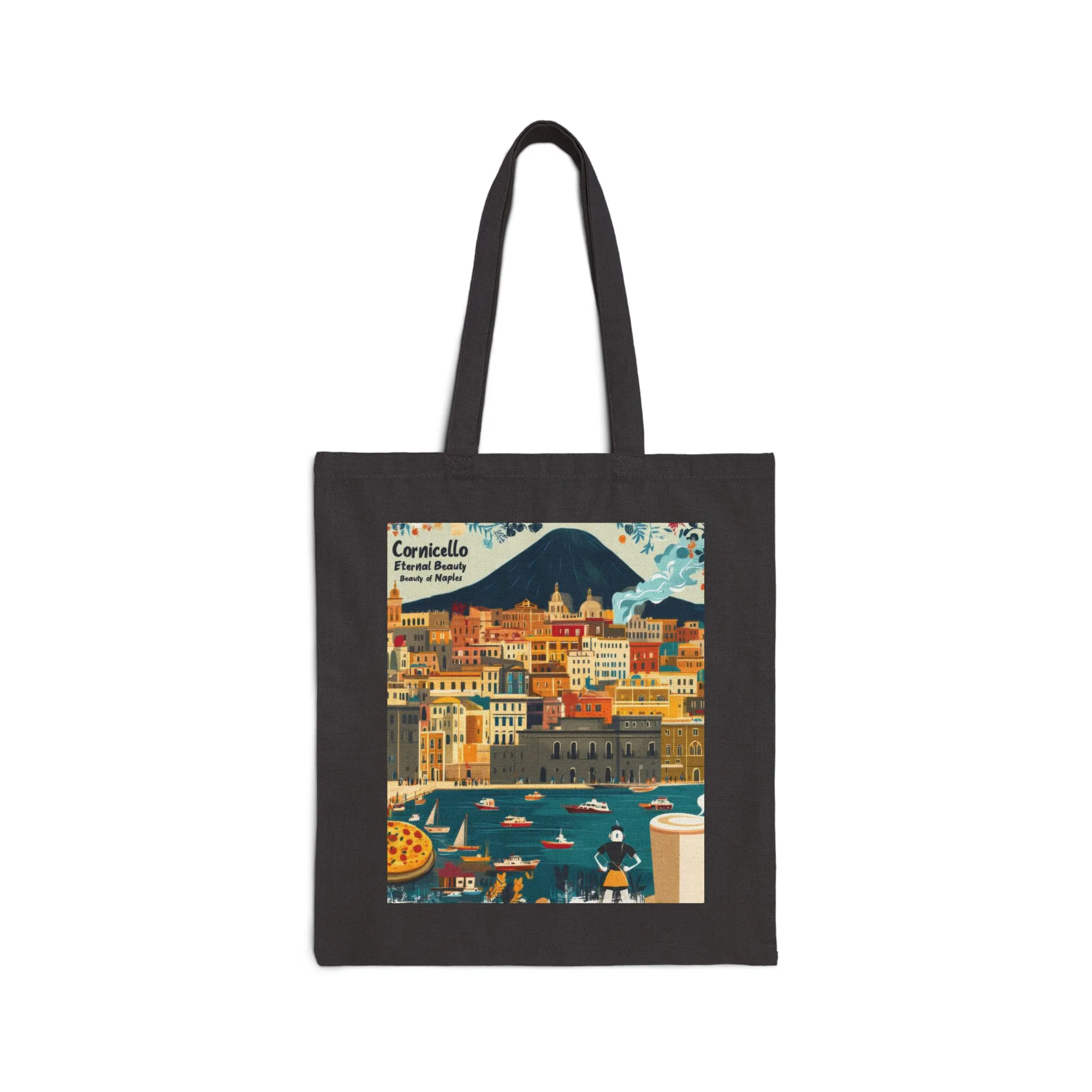 Vintage Italian Landscape Cotton Canvas Tote Bag, Eco-Friendly Bag, Beach Tote, Gift for Travelers, Summer Outing Bag, Shopping Bag - Image 7