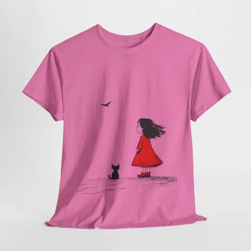 Cat Lover Tee, Cute Graphic T-Shirt, Cat & Girl Design, Gift for Cat Owners, Casual Stylish Unisex Cotton Shirt, Women's Cotton T-Shirt - Image 28