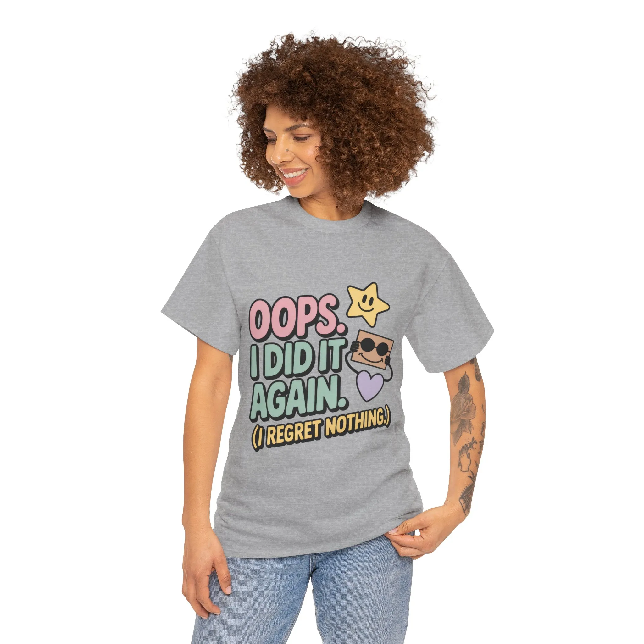 Retro Graphic Tee, Oops I Did It Again Shirt, Funny Women's T-shirt, Casual Statement Wear, Positive Message Women's T-Shirt - Image 7