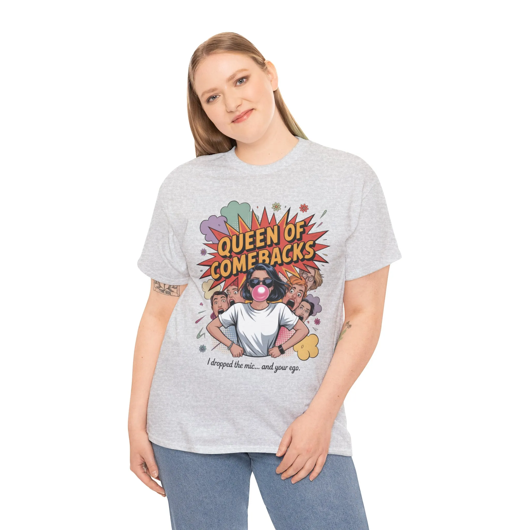 Funny Women's T-Shirt, Queen of Comebacks Tee, Funny Graphic T-Shirt, Heavy Cotton Shirt, Gift for Her, Casual Wear, Comedy Apparel - Image 34