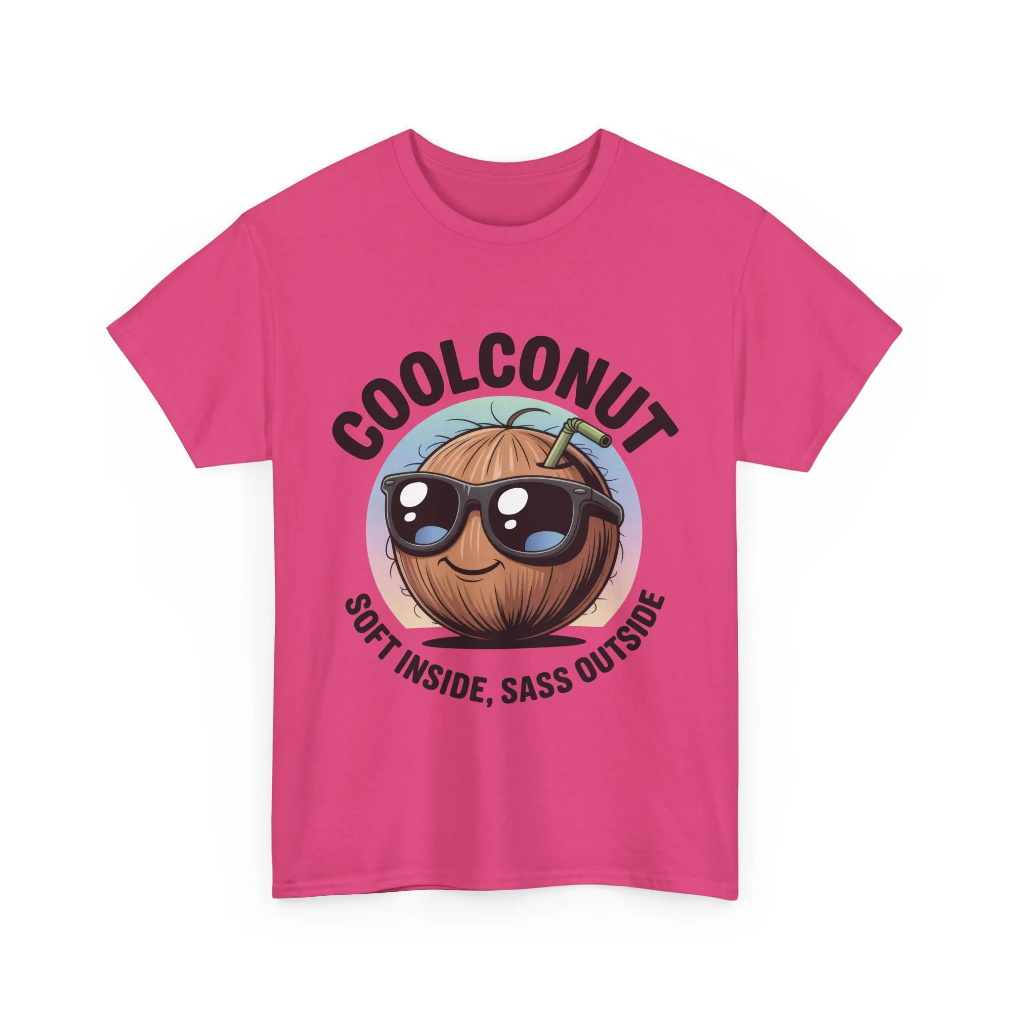 Coolconut Women's Heavy Cotton Tee, Fun Casual Shirt, Gift for Coconut Lovers, Summer Vibes Tee, Soft Inside Sass Outside Shirt - Image 24