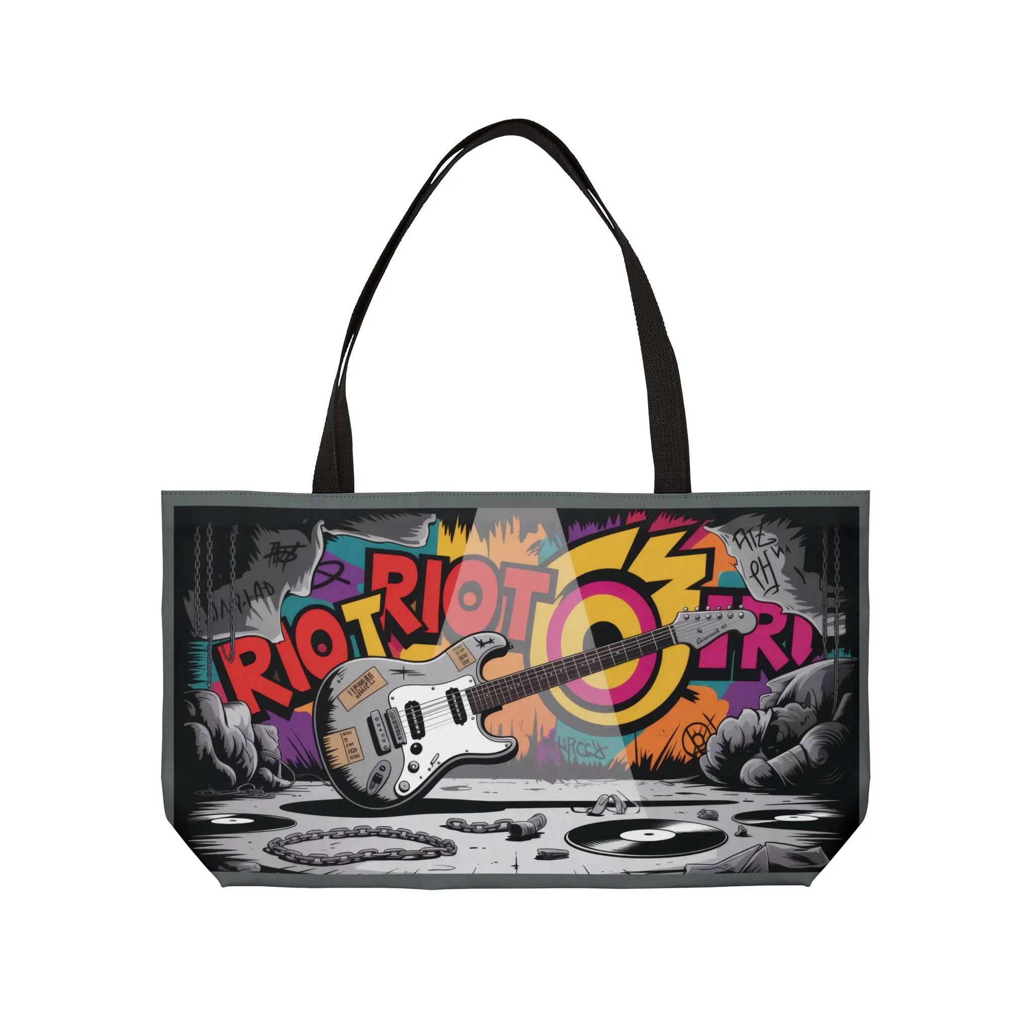 Rockin' Weekender Tote Bag with Electric Guitar Design, Music Festival, Beach, Travel, Gym, Gift for Musicians, Beach Bag - Image 6