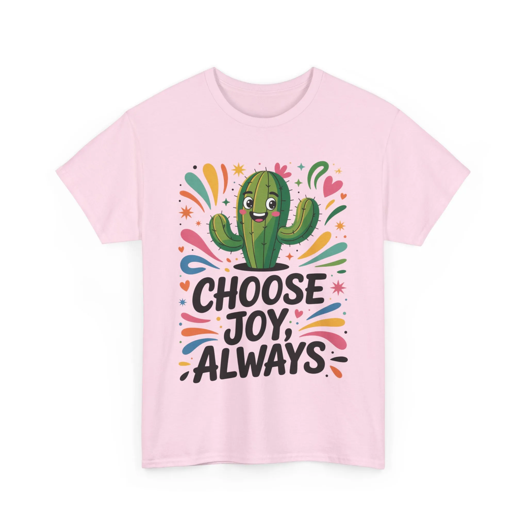 Choose Joy Always Cactus Women's Tee, Women's Casual T-Shirt, Happy Vibes Apparel, Positive Quote Shirt, Joyful Statement Tee - Image 24