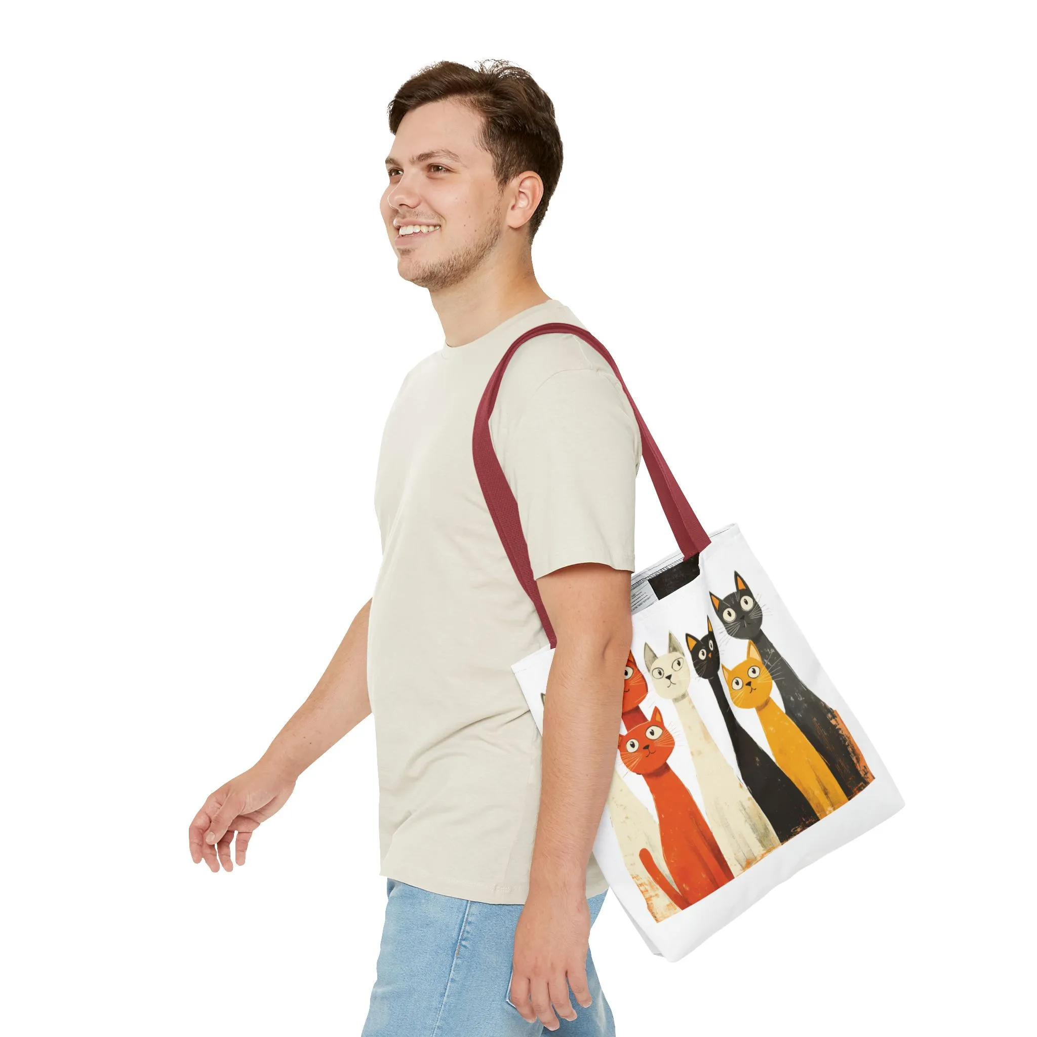 Playful Cat Design Tote Bag – Perfect for Animal Lovers - Image 19