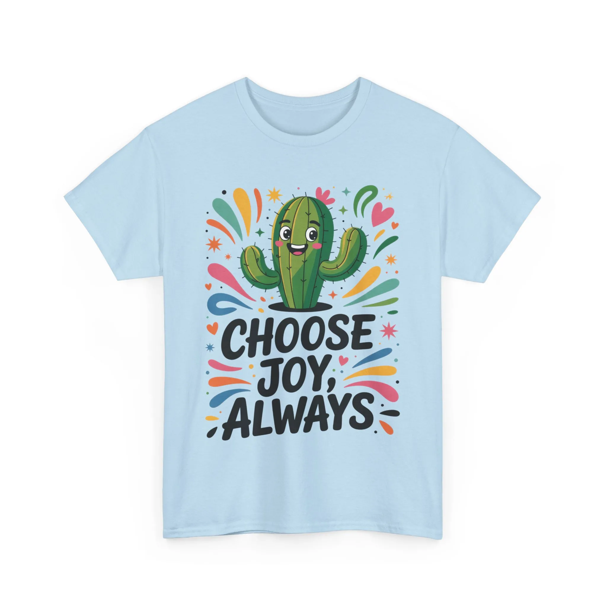 Choose Joy Always Cactus Women's Tee, Women's Casual T-Shirt, Happy Vibes Apparel, Positive Quote Shirt, Joyful Statement Tee - Image 33