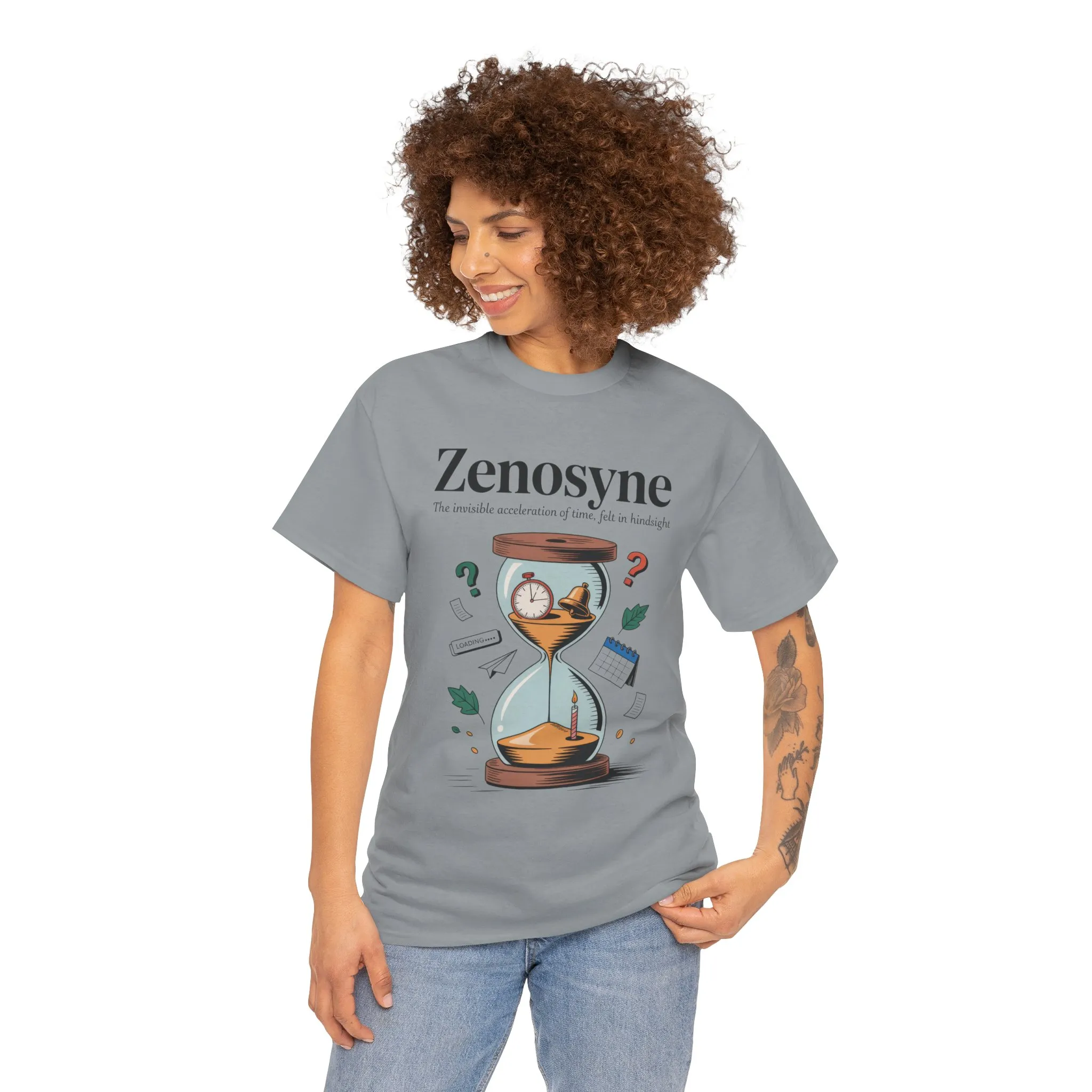 Zenosyne Unisex Heavy Cotton Tee, Aesthetic Word Tee, existential tee, Emotional Word Tee, Moody Graphic Tee, Philosophical Tee - Image 2
