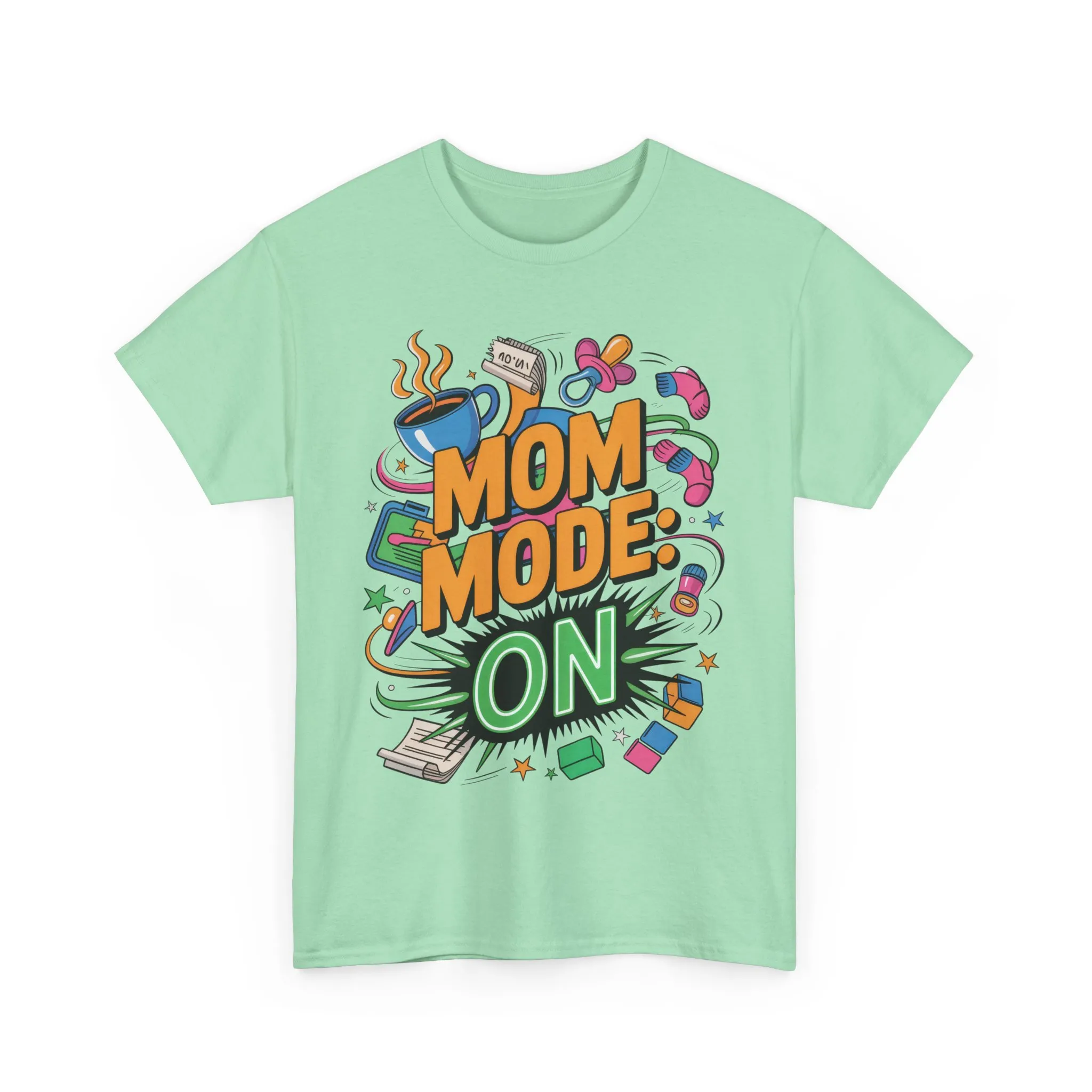 Mom Mode ON Cotton Tee, Funny Mom T-Shirt, Gift for Mothers, Parent Life Apparel, Mother's Day Humor T-Shirt, Cute Mama Life Graphic Tee - Image 33