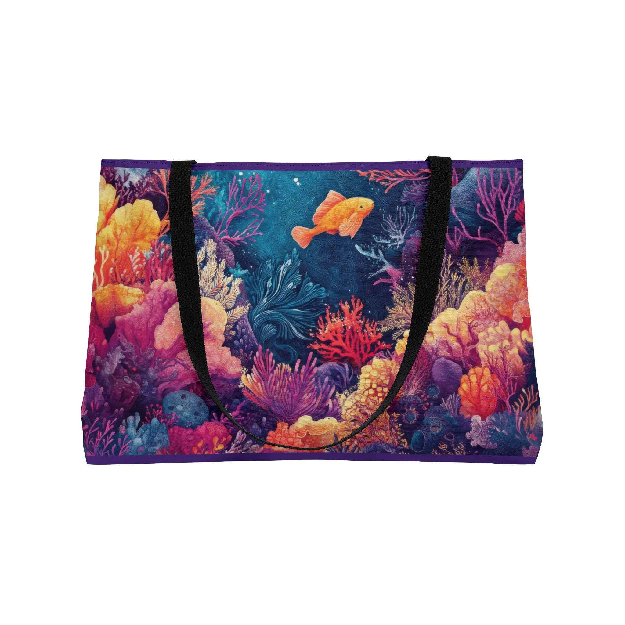 Vibrant Ocean-Themed Weekender Tote Bag, Perfect for Travel, Beach Days, or Gym, Stylish Carryall, Gift for Her, Summer Vibes - Image 4
