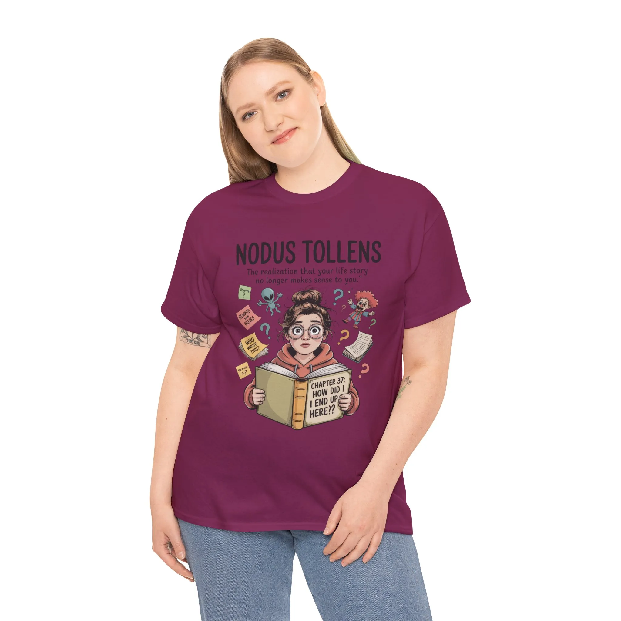 Nodus Tollens Tee, Women`s Heavy Cotton Shirt, Latin Words, Moods & Modes, Self-Awareness, Personal Development - Image 26