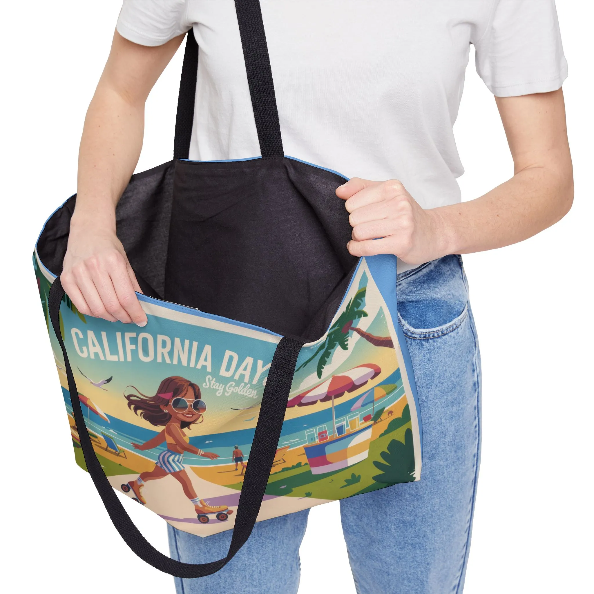 California Days Weekender Tote Bag | Summer Travel , Beach Essentials, Stylish Weekend Bag, Vacation Tote, Fun Day Out, Beach Bag - Image 3