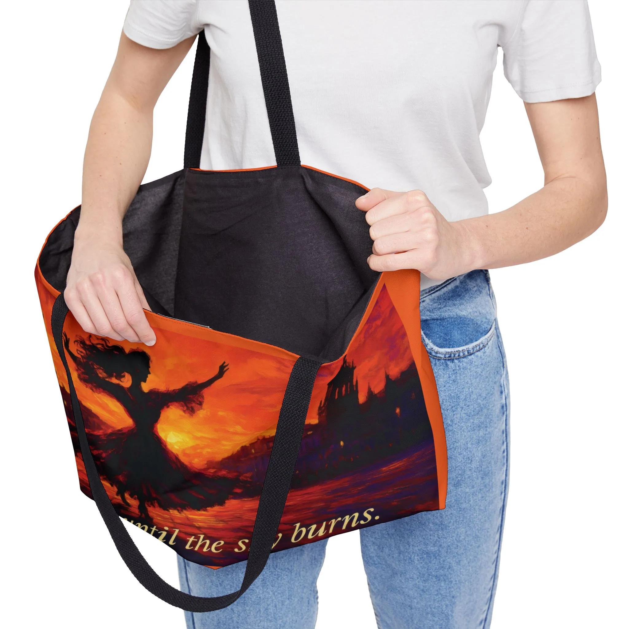 Dance Until the Sky Burns Weekender Tote Bag, Stylish Travel Bag, Beach Tote, Gym Bag, Weekend Getaway Bag - Image 3