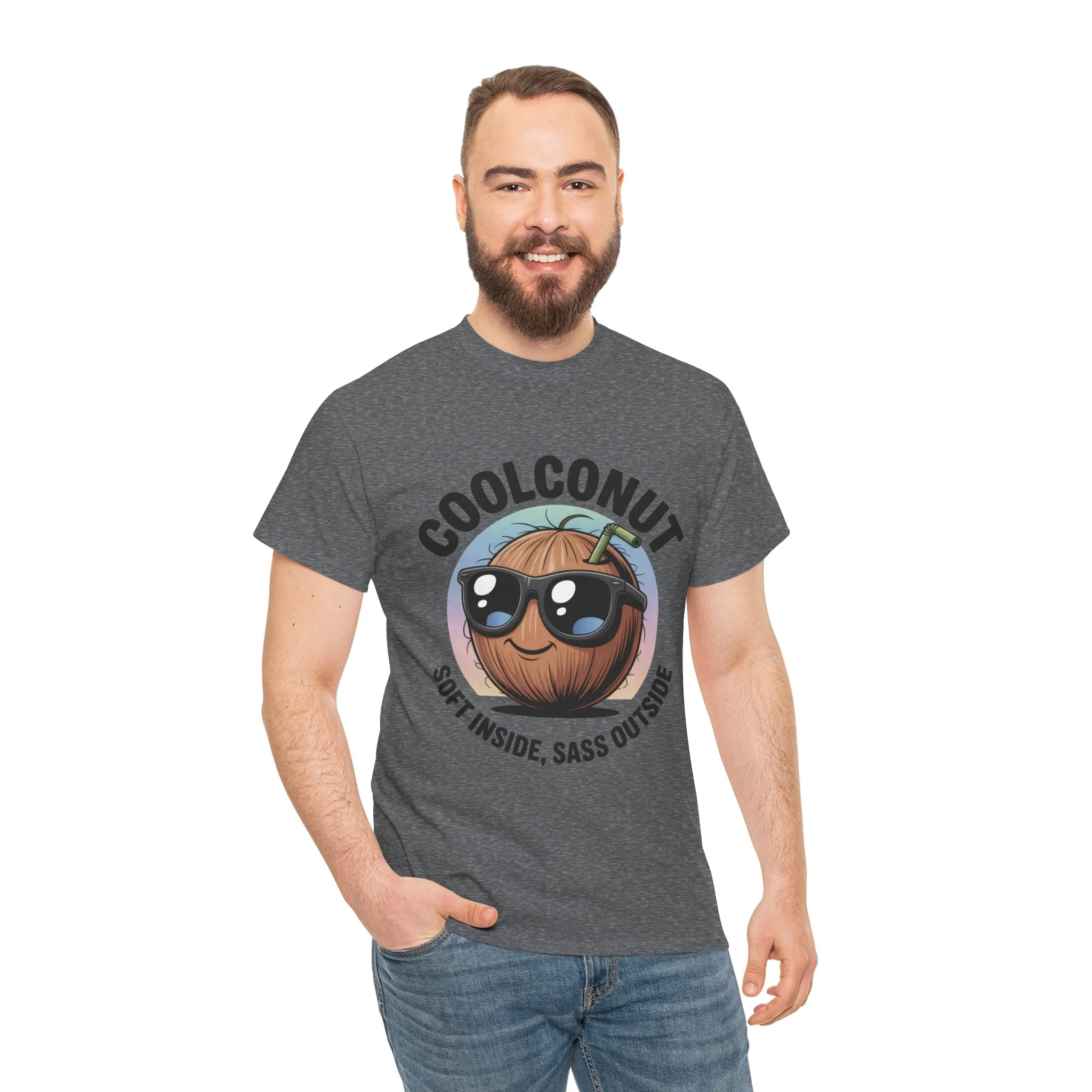 Coolconut Graphic Men's Tee, Soft Inside Sass Outside, Men's T-Shirt for Beach Lovers, Men's Fun Gift, Summer Vibes, Humor Apparel - Image 19