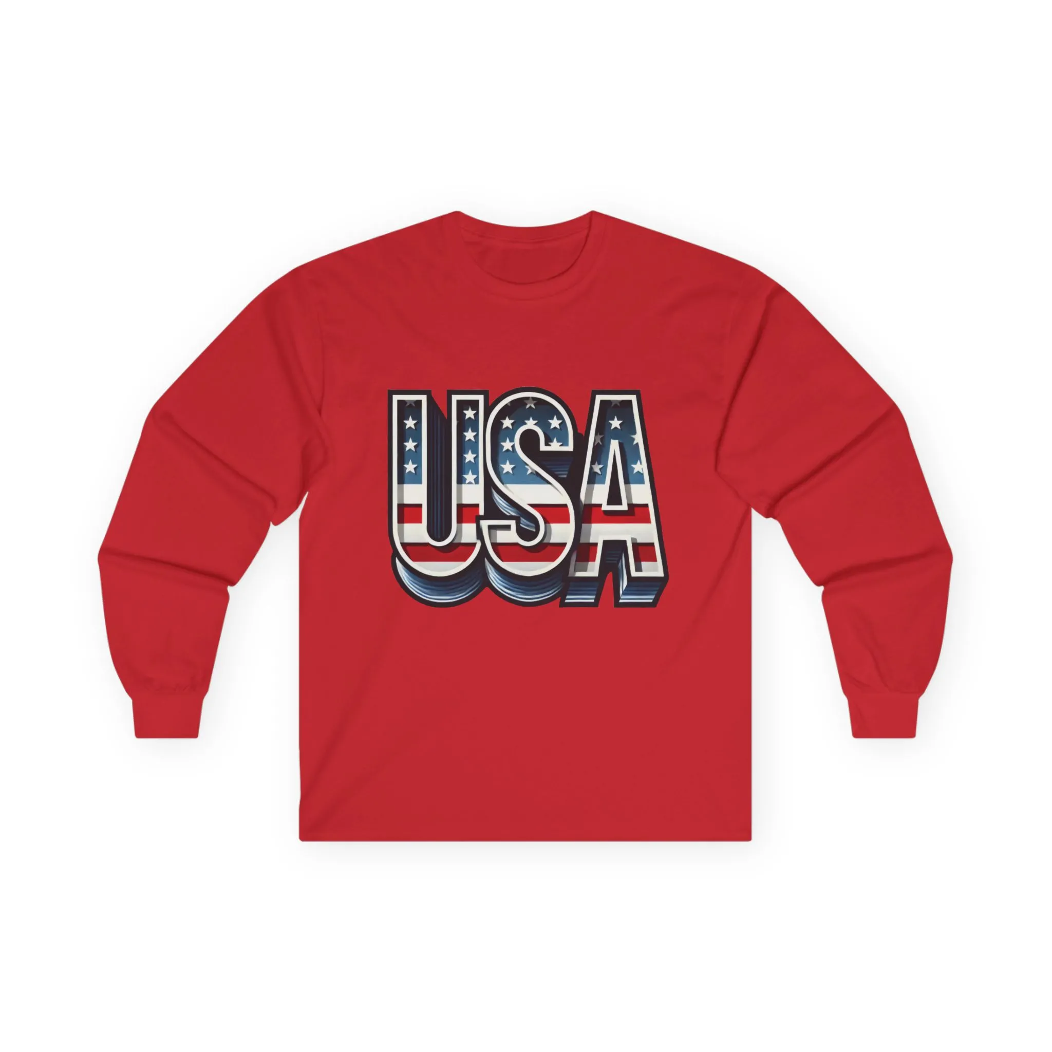 USA Graphic Long Sleeve Tee, Patriotic Shirt, Unisex Casual Wear, Independence Day Gift, Vintage Americana Apparel - Image 25