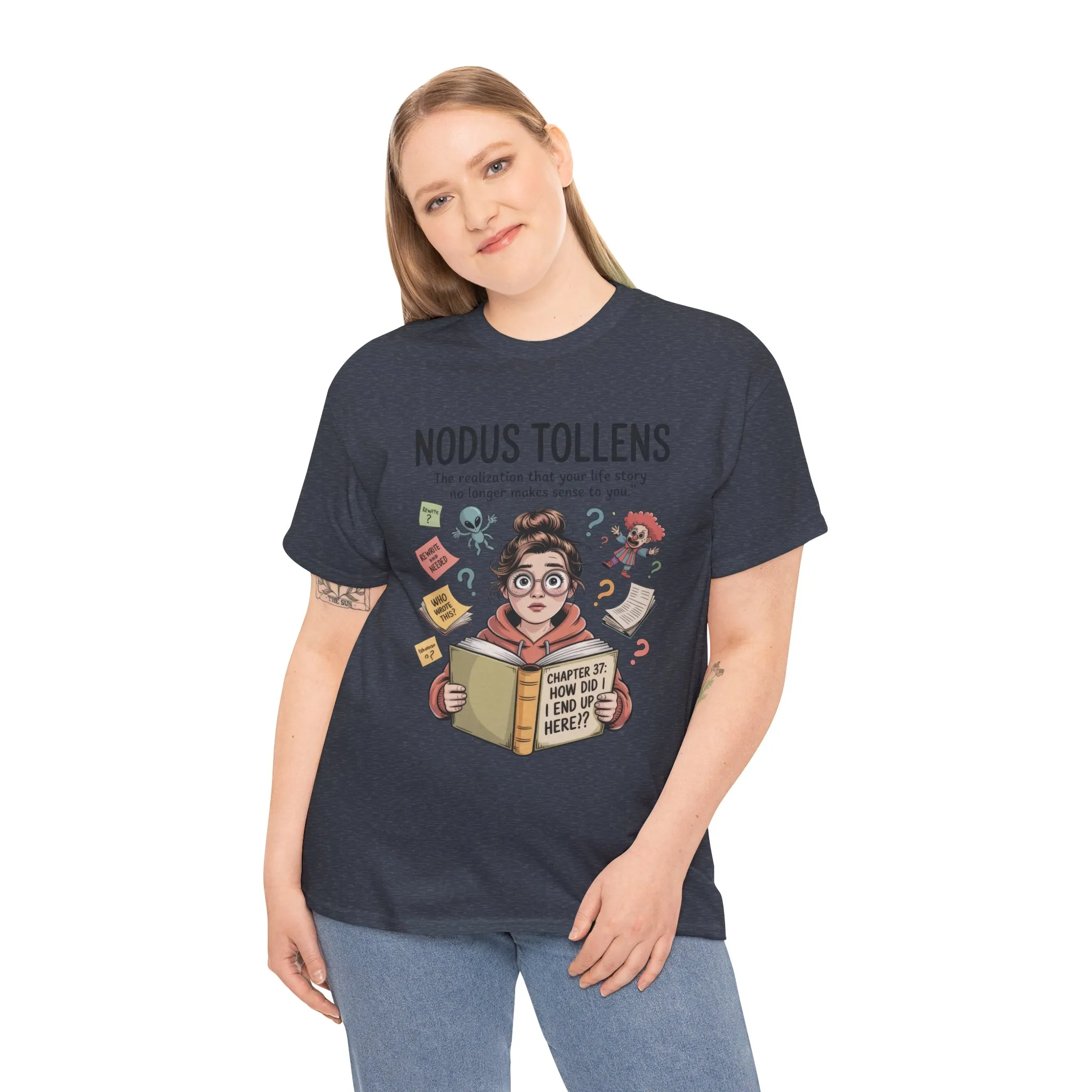 Nodus Tollens Tee, Women`s Heavy Cotton Shirt, Latin Words, Moods & Modes, Self-Awareness, Personal Development - Image 19