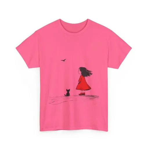 Cat Lover Tee, Cute Graphic T-Shirt, Cat & Girl Design, Gift for Cat Owners, Casual Stylish Unisex Cotton Shirt, Women's Cotton T-Shirt - Image 31