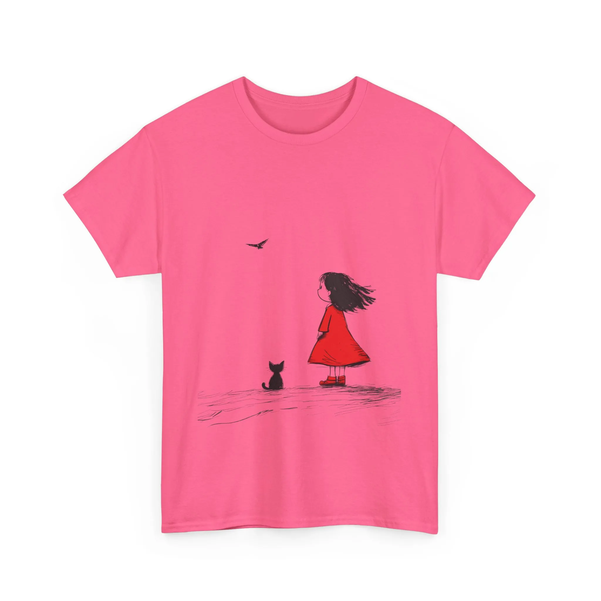 Cat Lover Tee, Cute Graphic T-Shirt, Cat & Girl Design, Gift for Cat Owners, Casual Stylish Unisex Cotton Shirt, Women's Cotton T-Shirt - Image 31