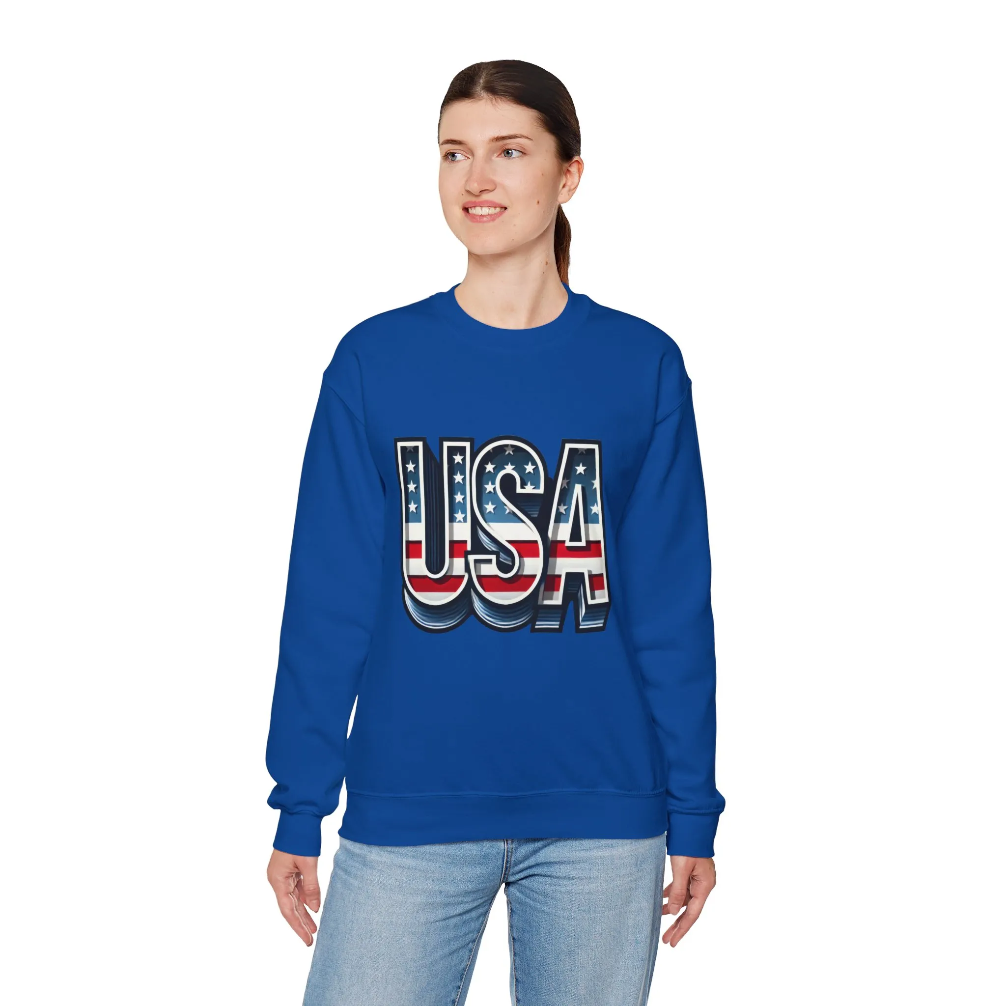 USA Patriotic Crewneck Sweatshirt for All Seasons, Cozy Sweatshirt for Independence Day, Casual Wear, Gift for Friends and Family - Image 18
