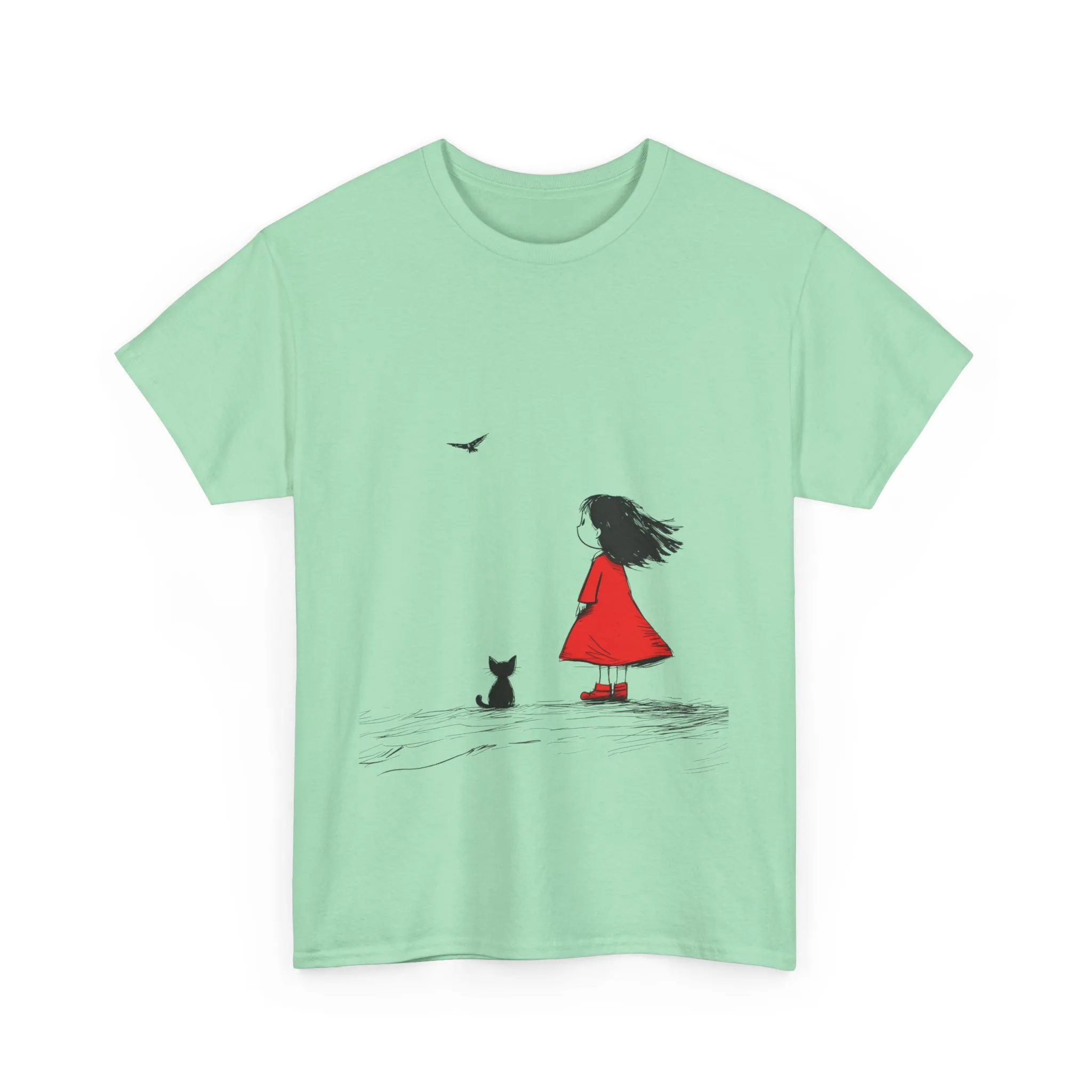 Cat Lover Tee, Cute Graphic T-Shirt, Cat & Girl Design, Gift for Cat Owners, Casual Stylish Unisex Cotton Shirt, Women's Cotton T-Shirt - Image 13