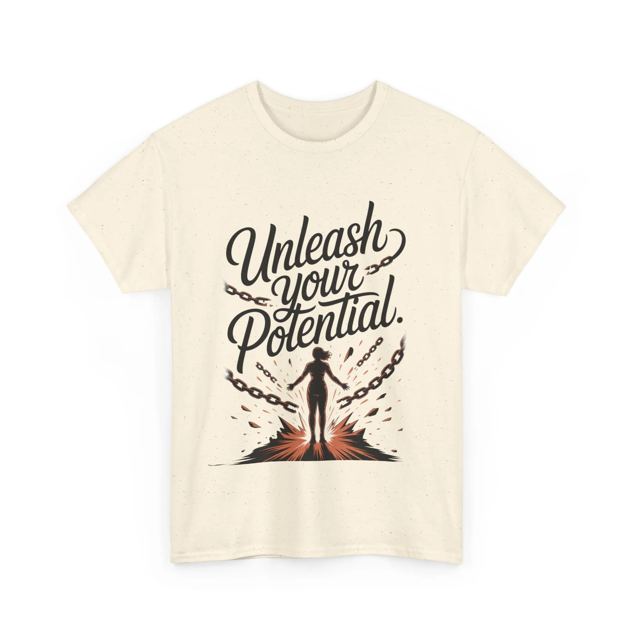 Unleash Your Potential Women's Tee, Motivational T-Shirt, Inspirational Cotton Tee, Gift for Gym Lovers, Positive Energy Top - Image 12