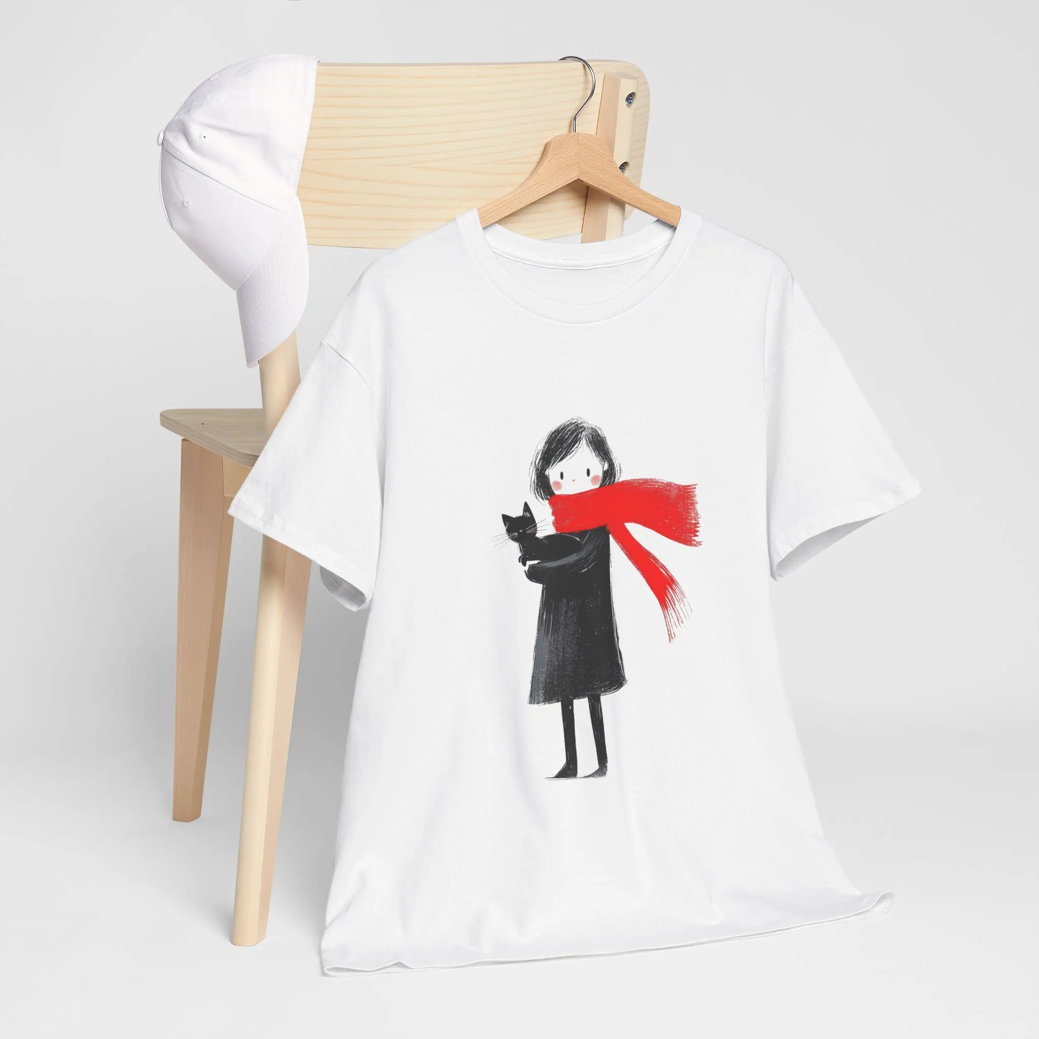 Cozy Cat Lover Tee, Unisex Cotton T-Shirt for Cat Owners, Gift for Pet Lovers, Cute Animal Apparel, Perfect for All Occasions - Image 3