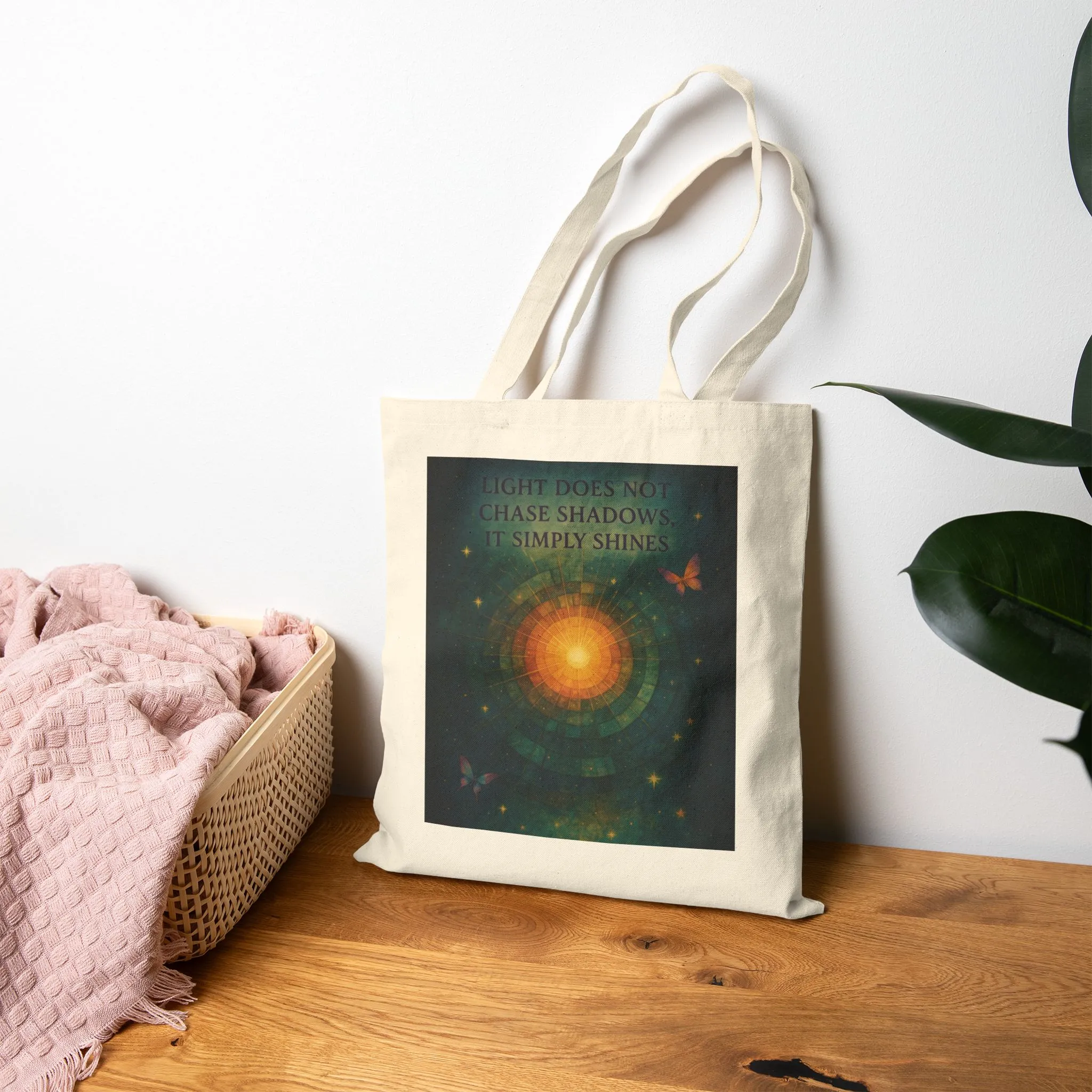 Inspirational Quote Tote Bag, Eco-Friendly Shopping Bag, Reusable Cloth Tote, Butterfly Art Tote, Gift for Nature Lovers, Vegan Tote - Image 6