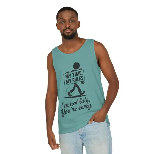 My Time, My Rules Tank Top, Fun Casual Wear for Any Occasion, Relaxed Vibe, Time Management Humor, Self love t shirt - Image 15