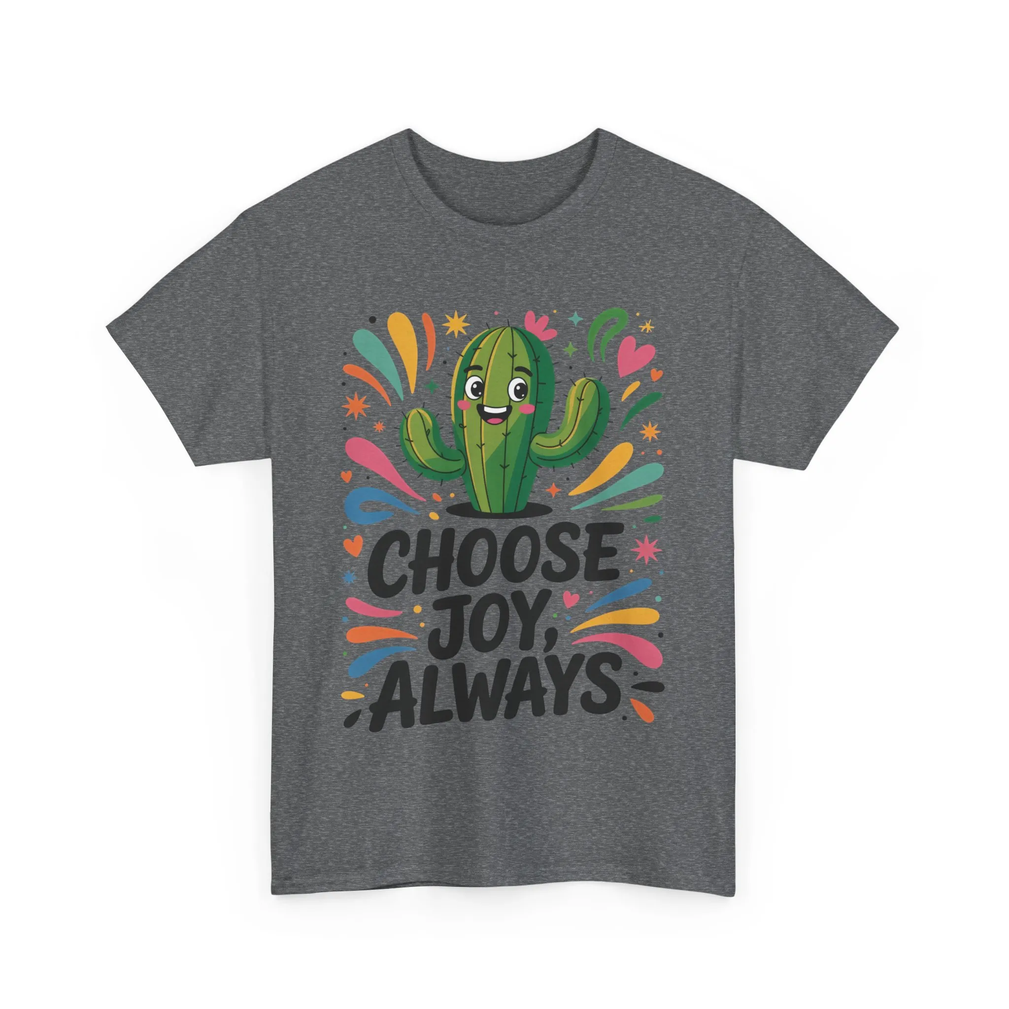 Choose Joy Always Cactus Women's Tee, Women's Casual T-Shirt, Happy Vibes Apparel, Positive Quote Shirt, Joyful Statement Tee - Image 18