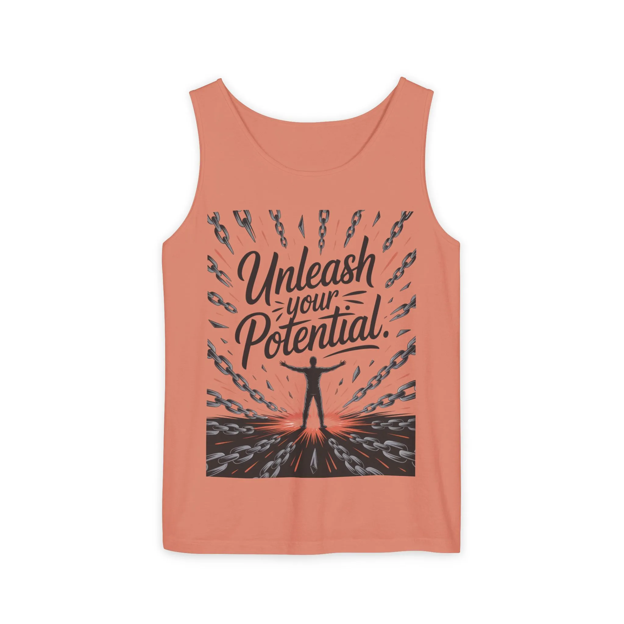 Men s Motivational Tank Top, Unleash Your Potential Graphic, Inspirational Gym Wear, Fitness Apparel, Summer Top, Gift for Him - Image 20