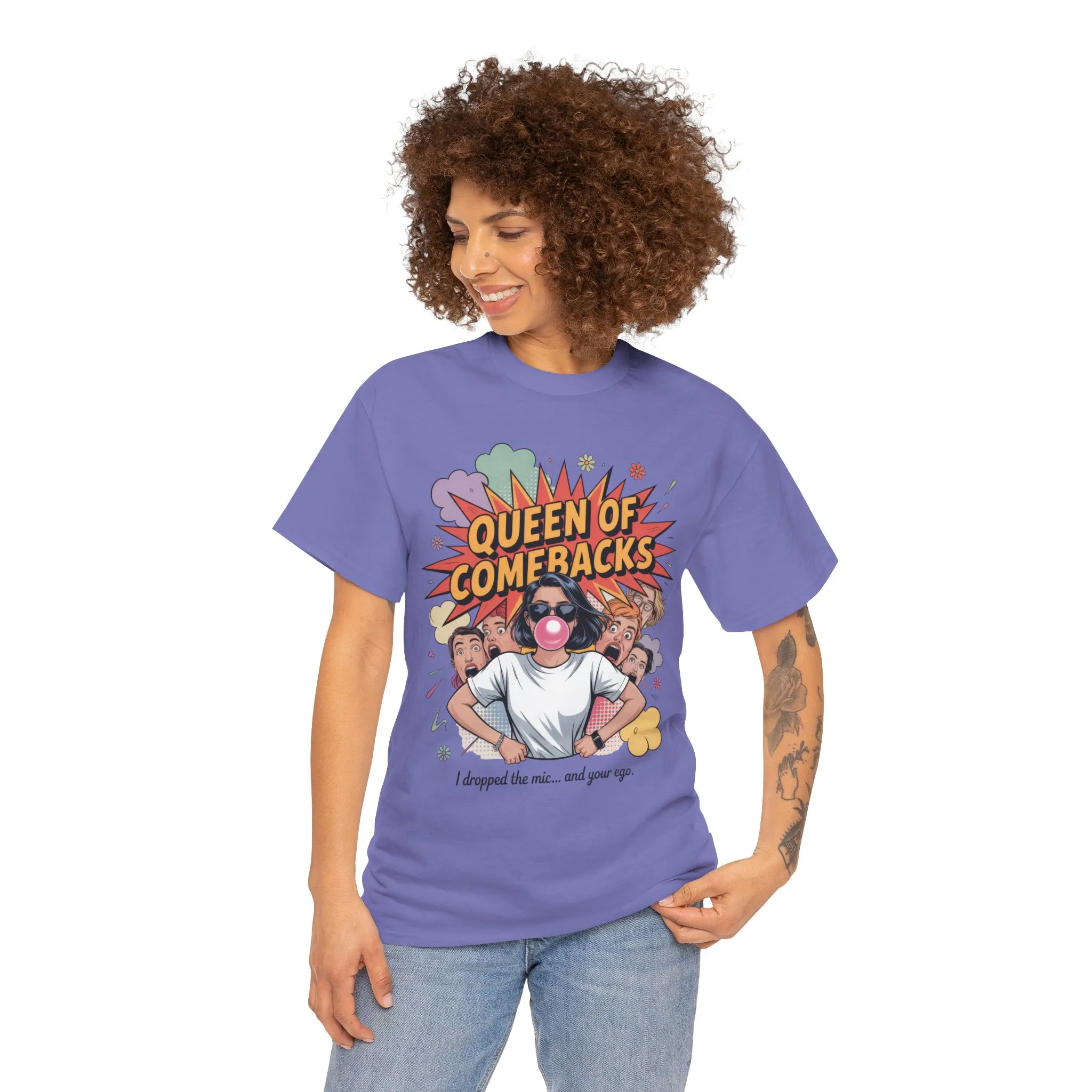 Funny Women's T-Shirt, Queen of Comebacks Tee, Funny Graphic T-Shirt, Heavy Cotton Shirt, Gift for Her, Casual Wear, Comedy Apparel - Image 20
