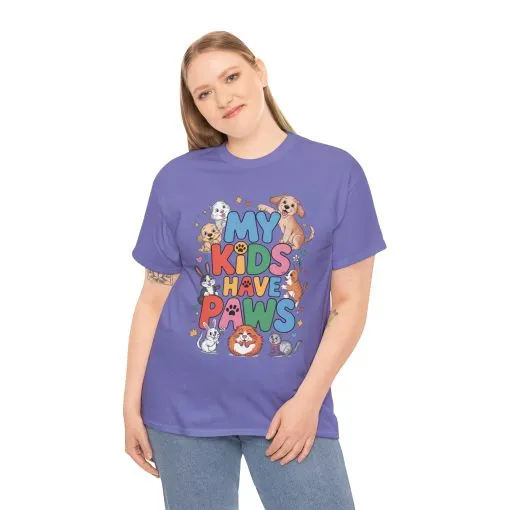 My Kids Have Paws Shirt, Cute Pet Mom Tee, Dog Cat Bunny Lover Gift, Funny Animal Parent T-Shirt, Gift for Pet Parents, Cute Pet T-Shirt - Image 11