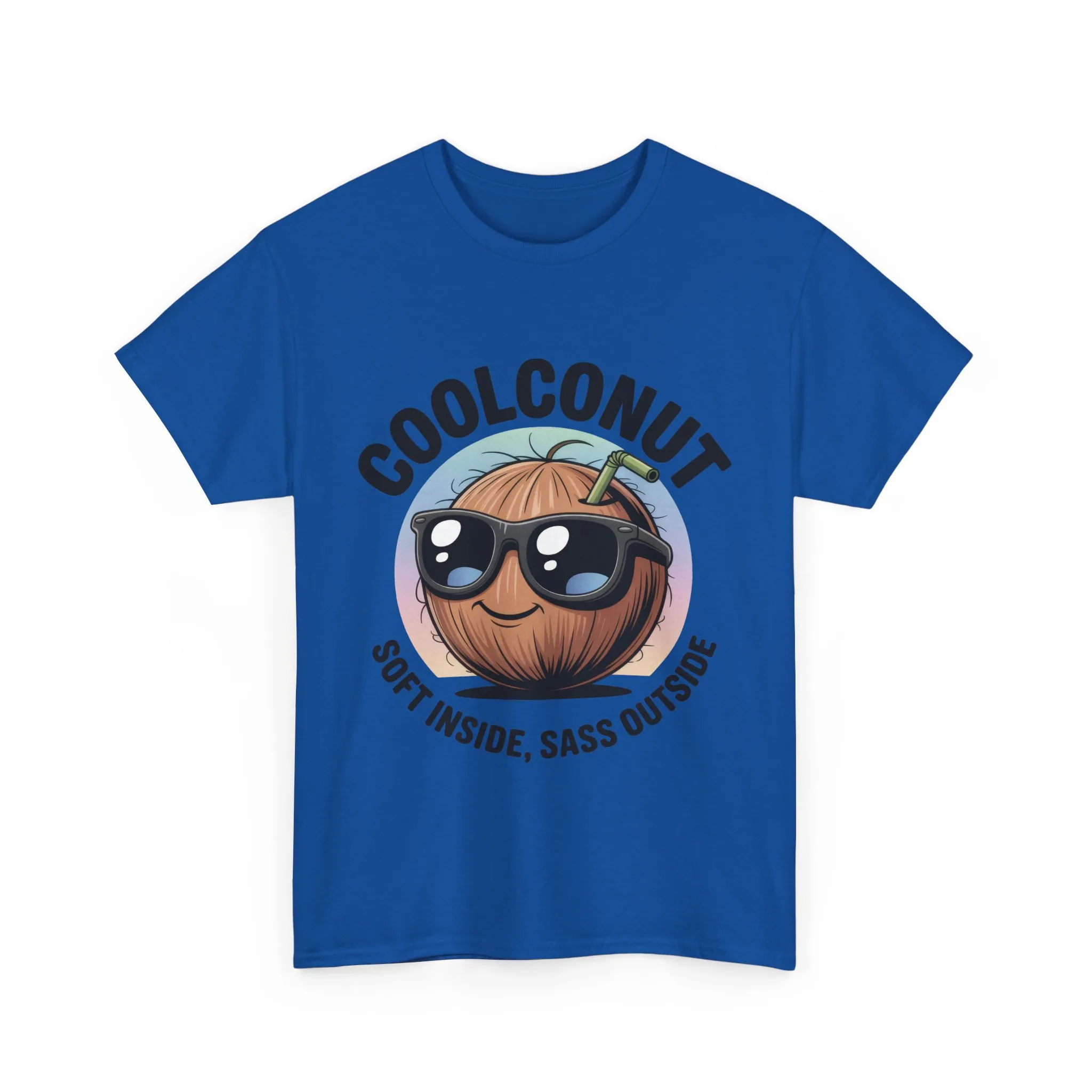Coolconut Women's Heavy Cotton Tee, Fun Casual Shirt, Gift for Coconut Lovers, Summer Vibes Tee, Soft Inside Sass Outside Shirt - Image 9